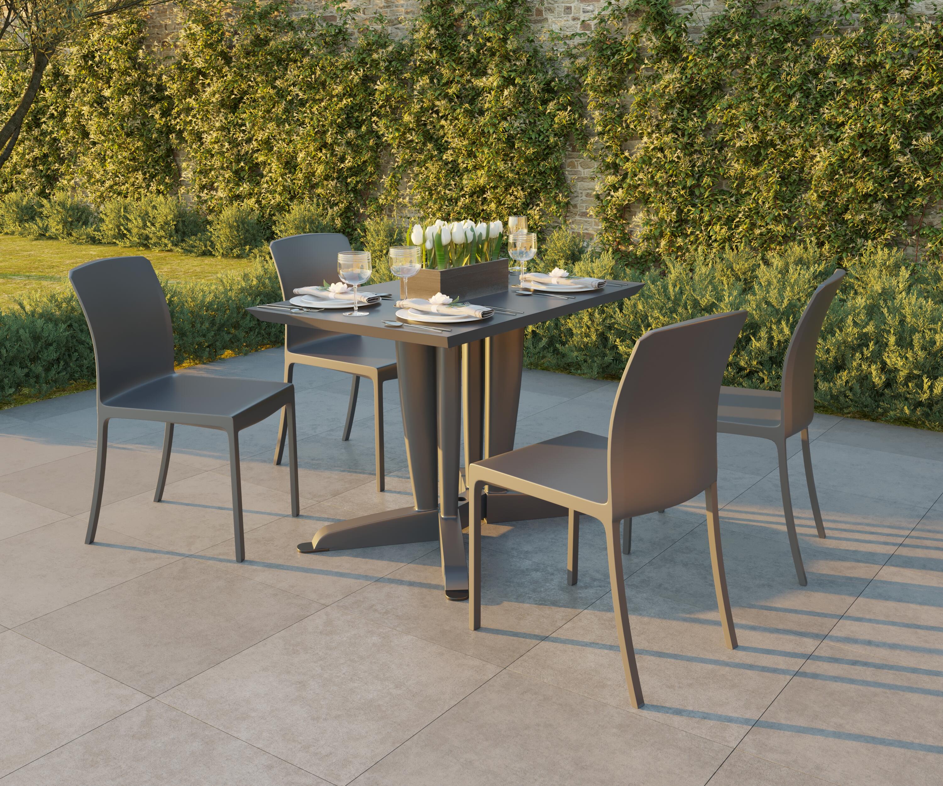 Cadeira de resina GRANA ANTRACITA - 2