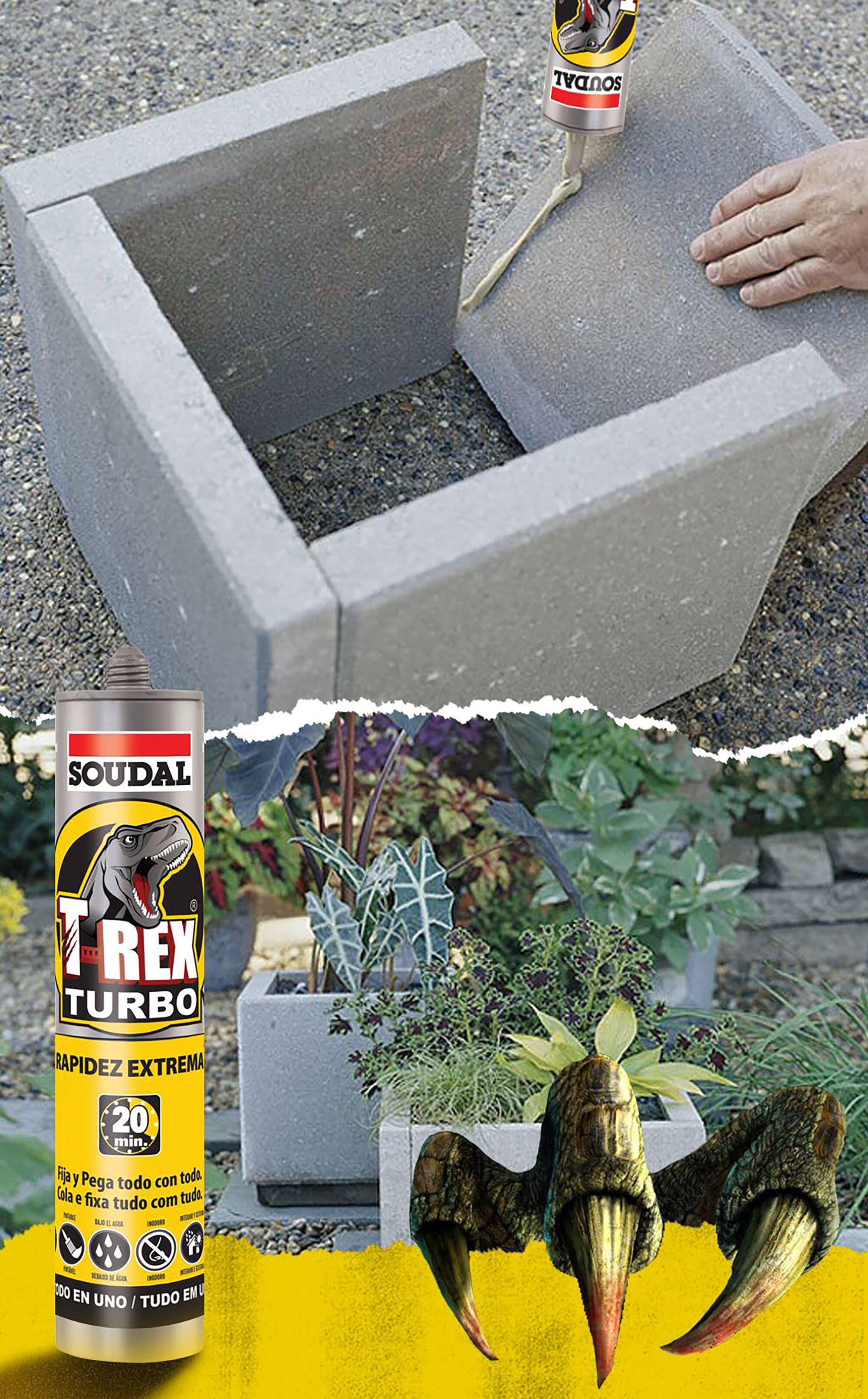 Cola e veda rapidez extrema 290 ml branco T-rex turbo - 4