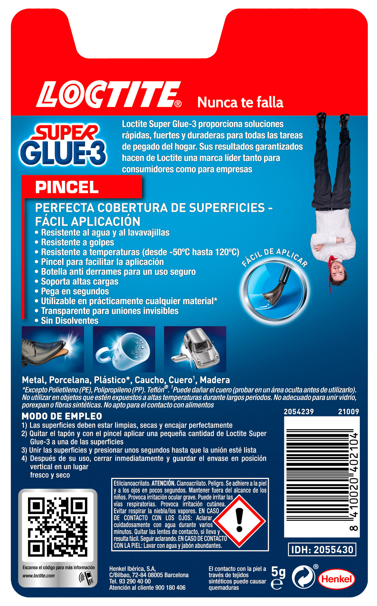 Super cola 3 UNIVERSAL LÍQUIDA PINCEL LOCTITE 5GR - 5