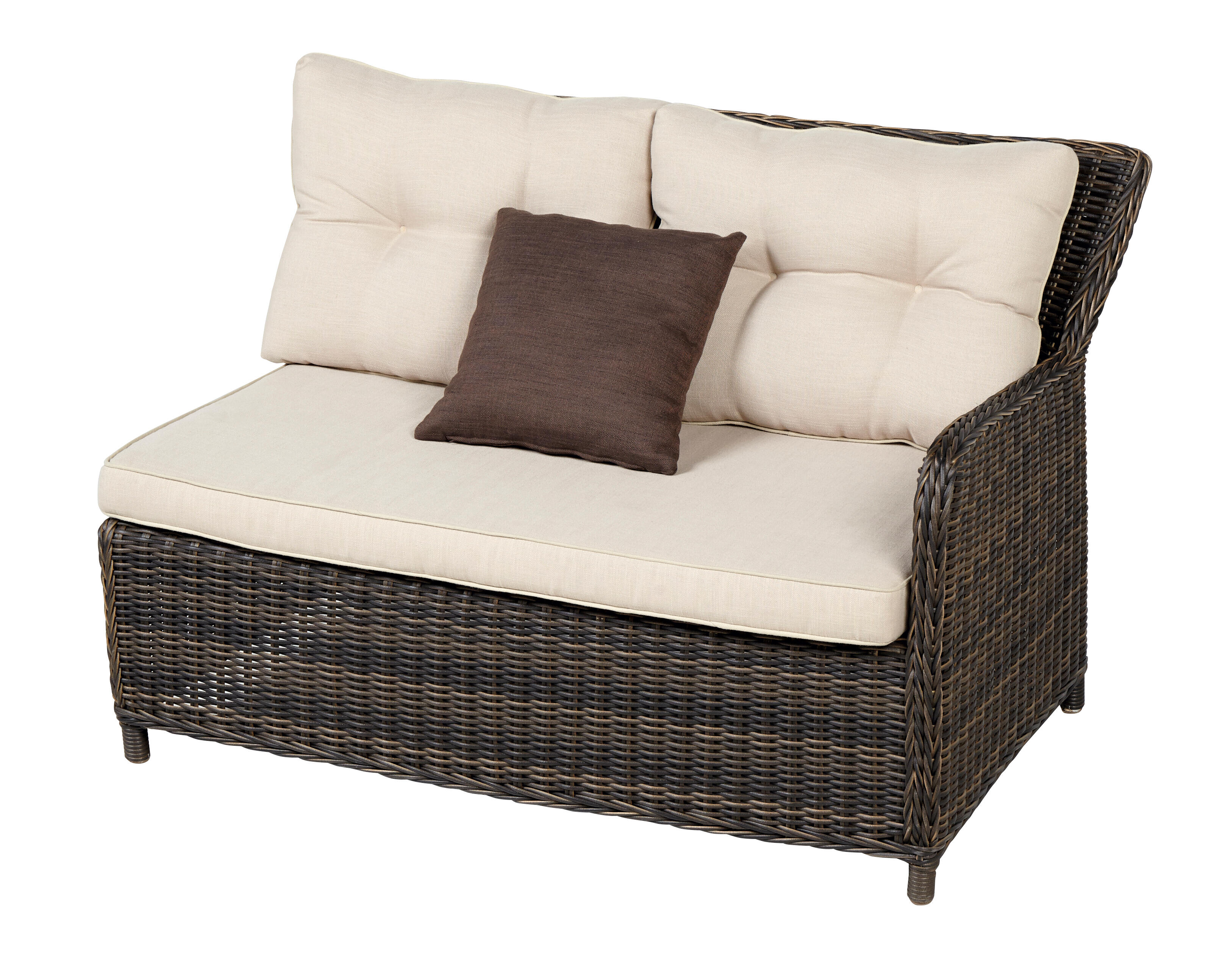 Sofá de jardín de aluminio ankara marrón