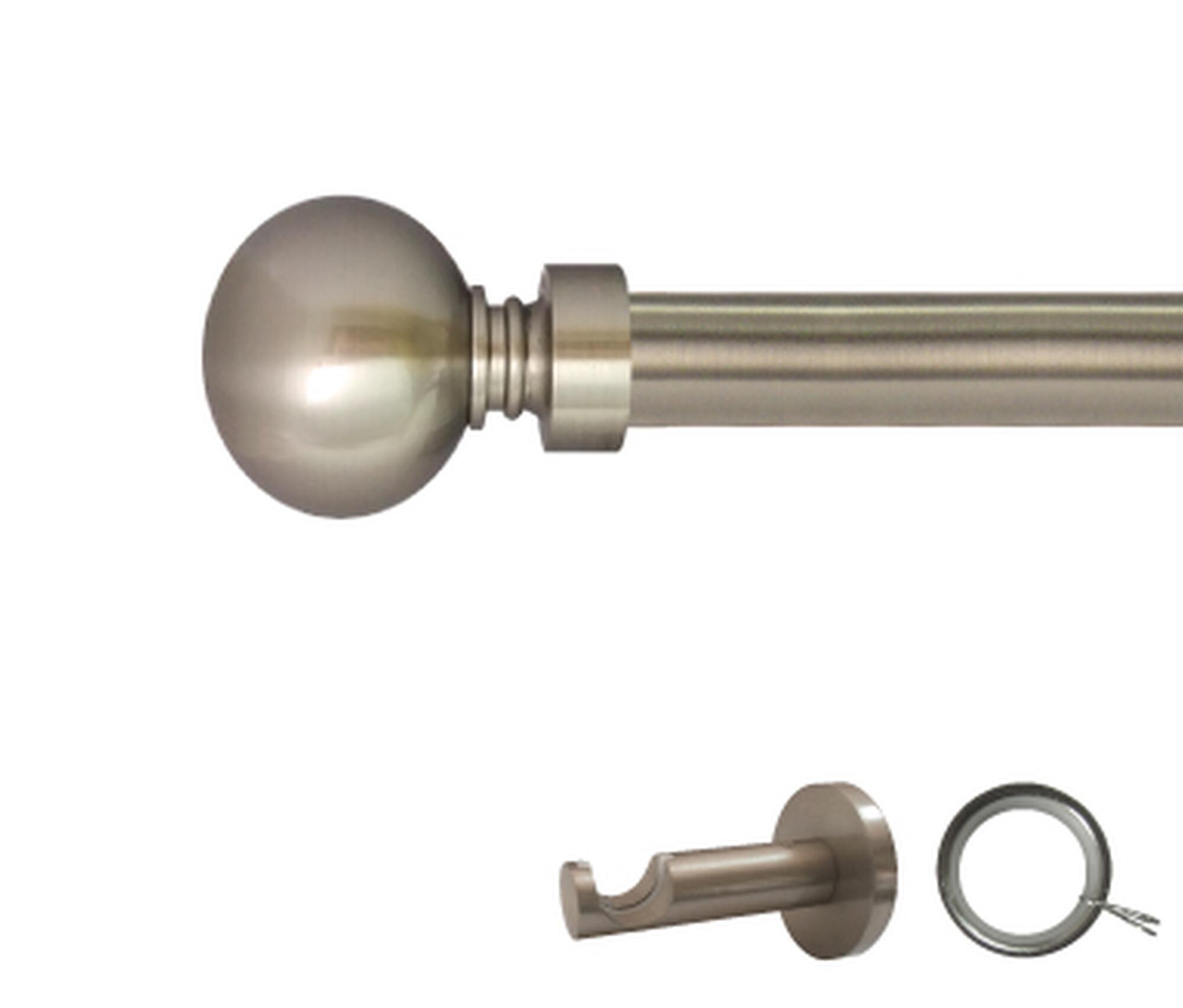 Kit barra metal ø 20mm cala azero de 150cm c/anillas pared