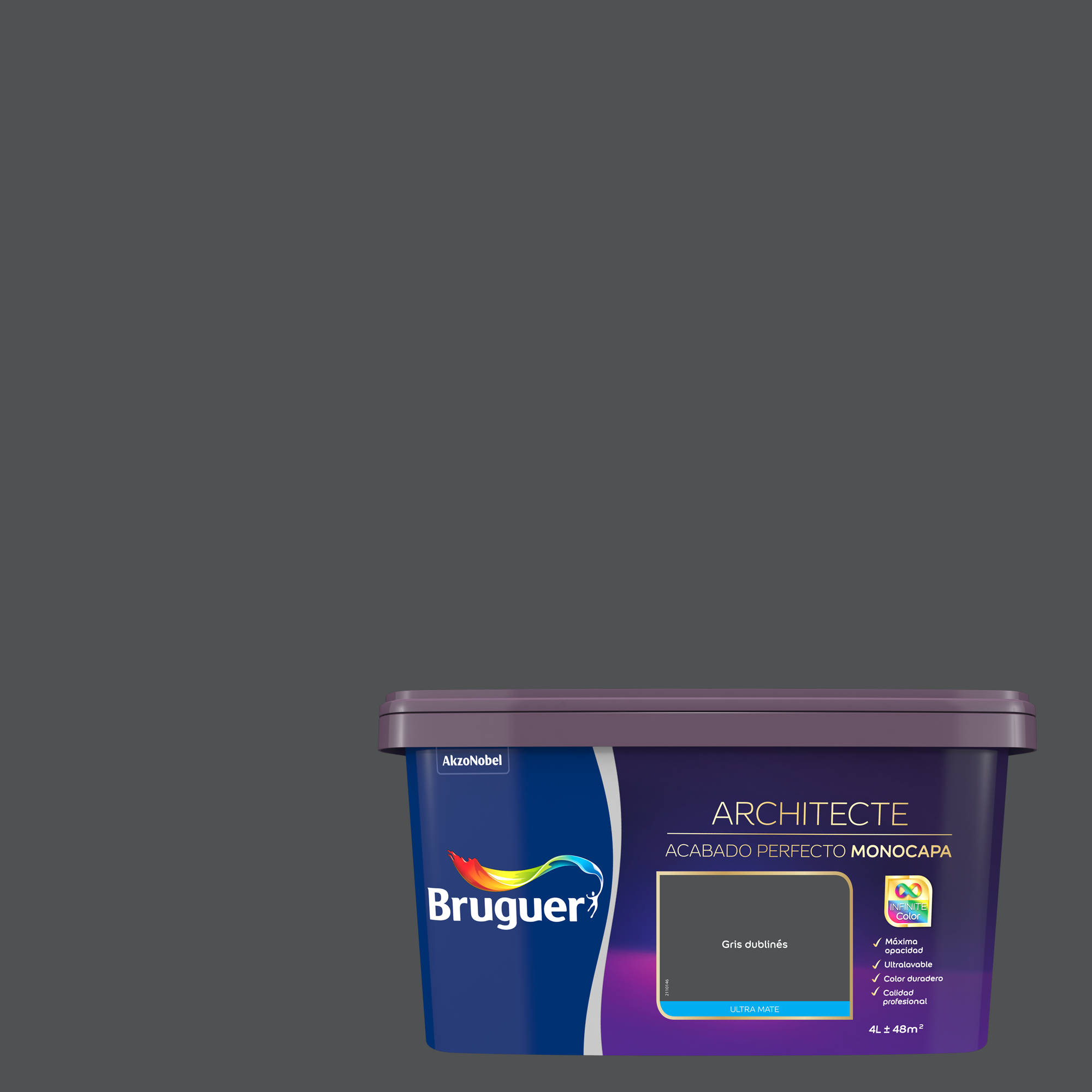 Pintura Látex Extracubriente Antihongos Mate 1 Galón(es) Gris