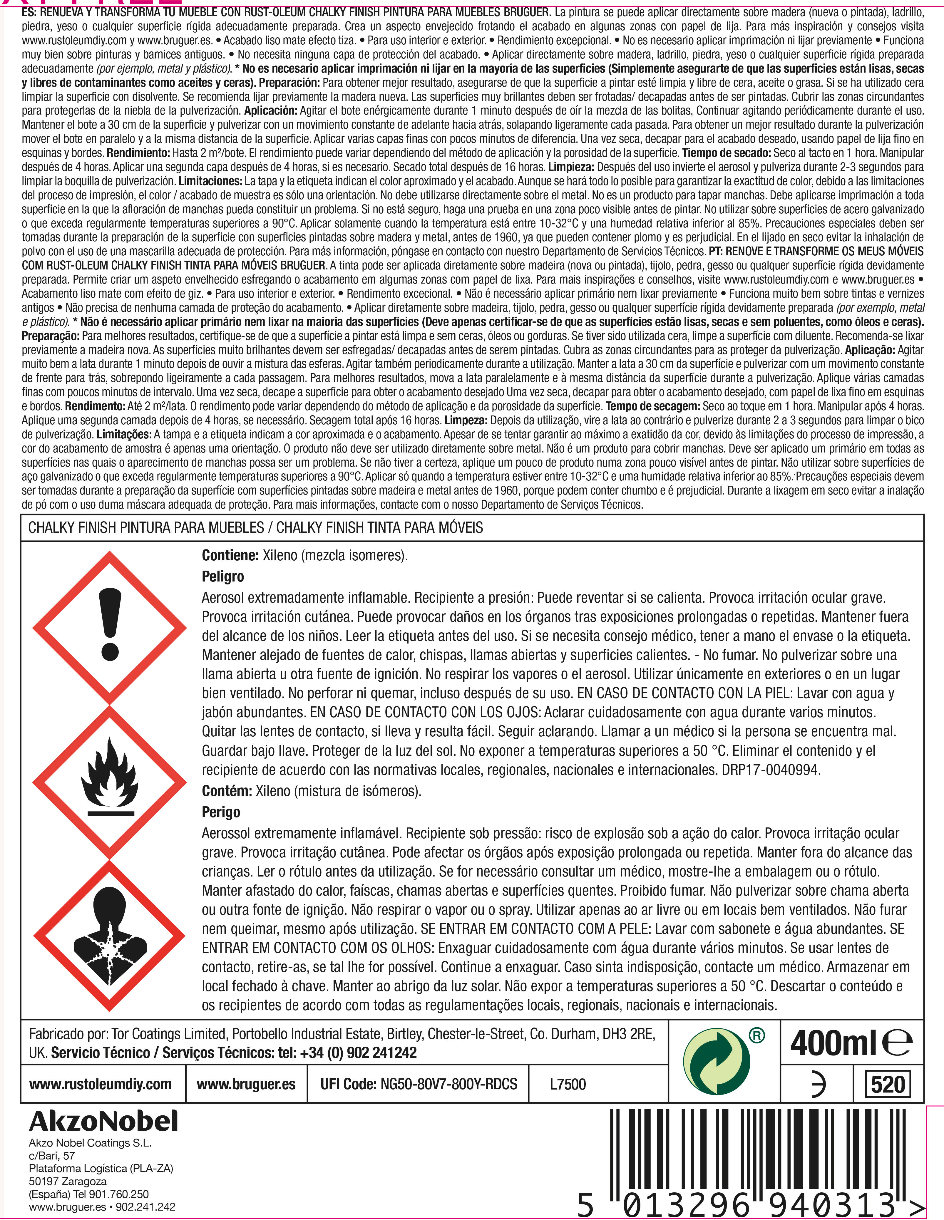 Pintura a la tiza spray CHALKY FINISH RUST-OLEUM 400 ml rosa porcelana - 8