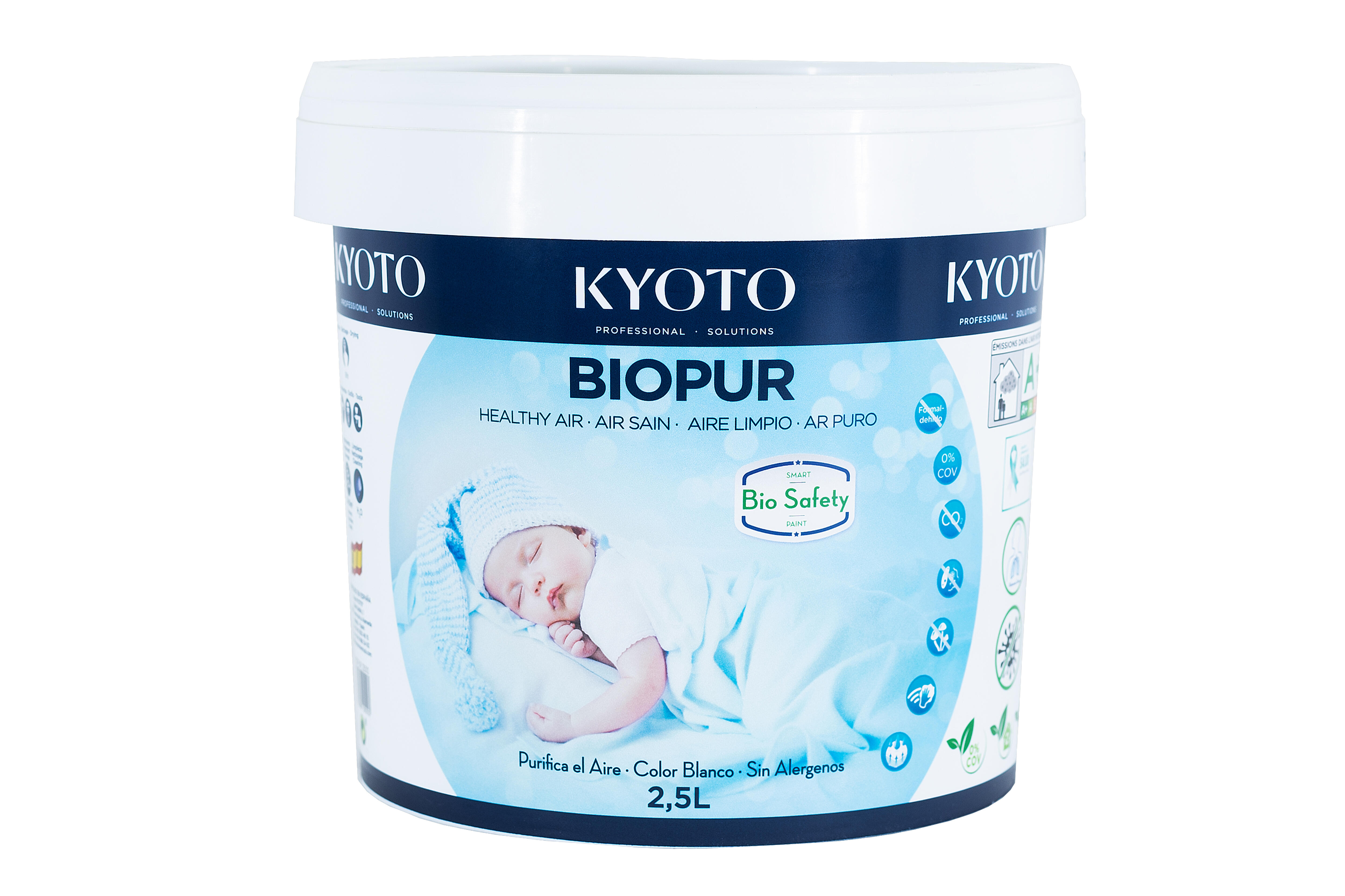 Pintura decorativa con efectos liso osaka 2.5 l blanco