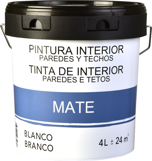 Pintura de interior CPP color blanco mate 4L para paredes y techos