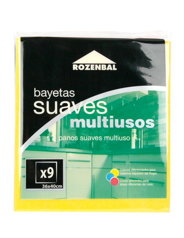 Pack de 9 bayetas suaves multiusos