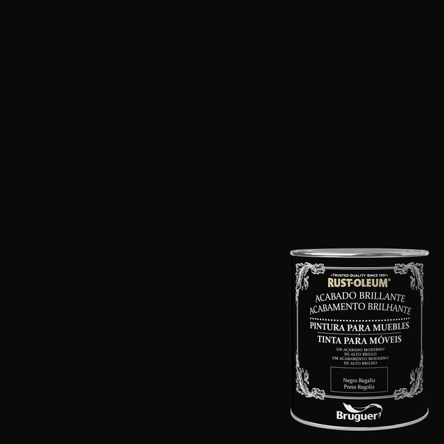 Tinta para móveis BRILHANTE 0.75L PRETO ALCACUZ