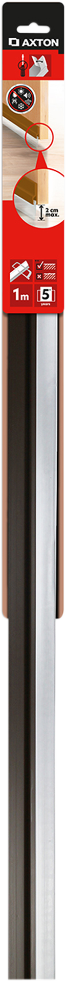 Veda porta adesivo PVC borracha castanho 1 M Axton - 10