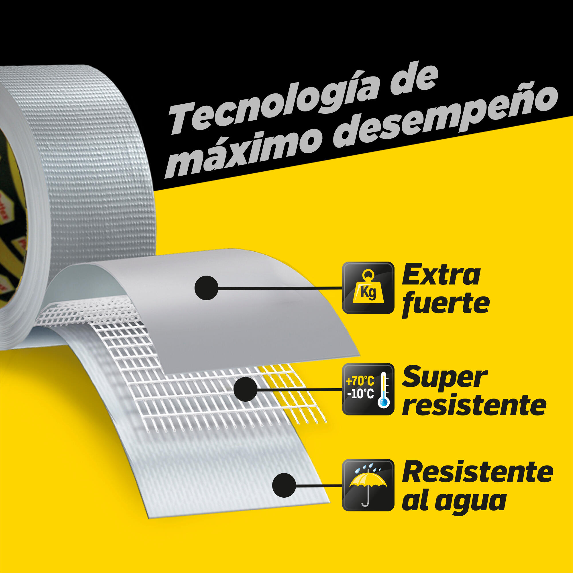 Nastro adesivo, SARATOGA American Tape per riparazione, resistente al gelo grigio H 50 mm x L 10 mt - 8