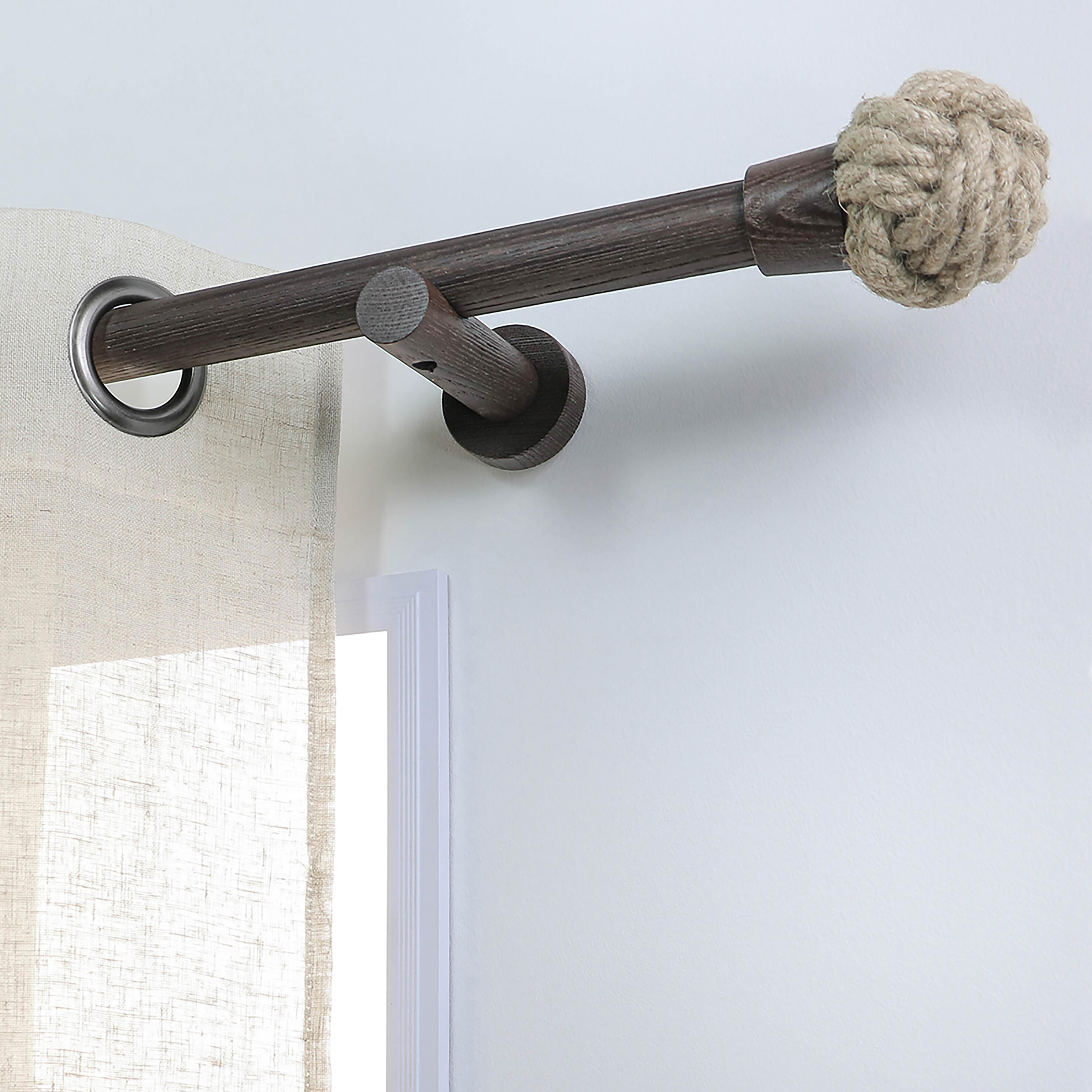 Barra de cortina madera mate Nature MOBOIS diámetro 28 mm 200 cm - 2