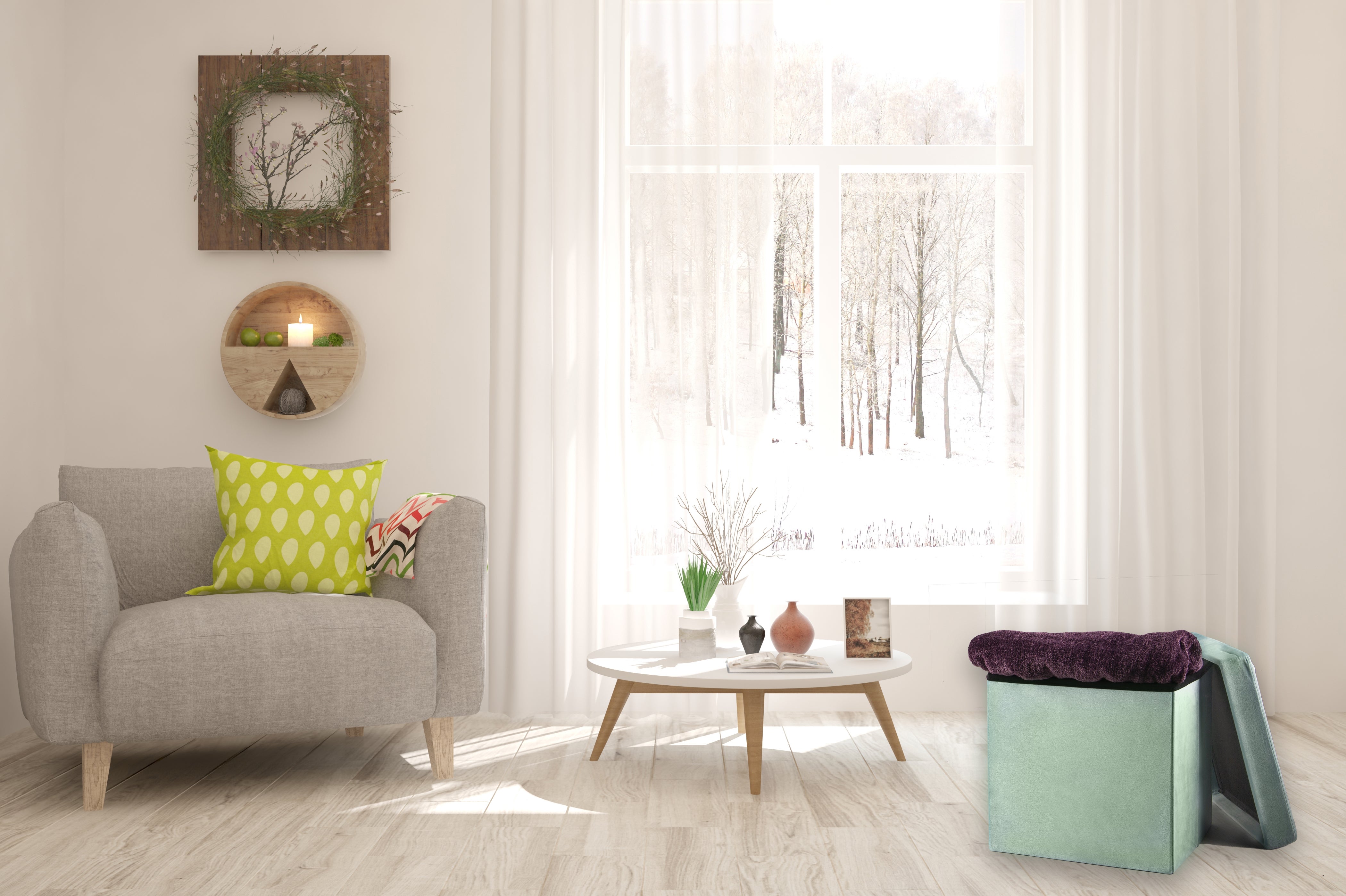 Puff decorativo poliéster cuadrado Terciopelo agua 38x38x38cm - 3