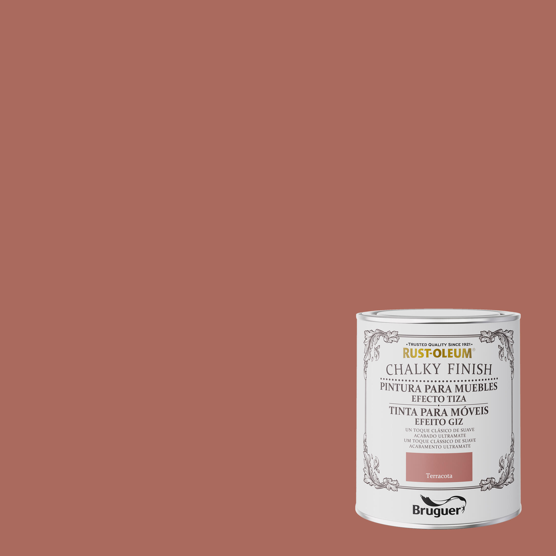 Pintura a la tiza chalky finish rust-oleum 750 ml terracota