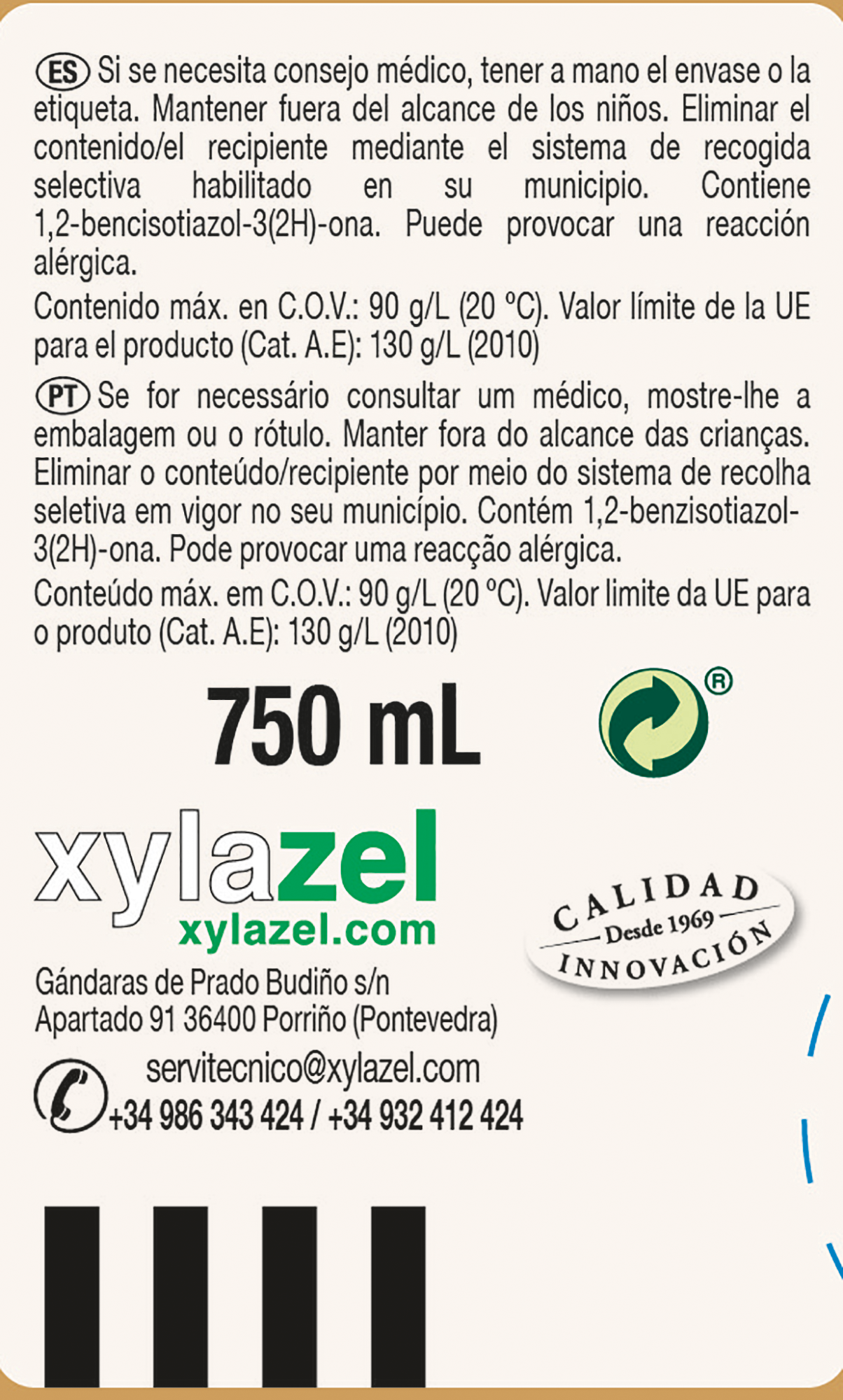 Barniz para suelos Mate BR XYLAZEL 0,75L INC - 3