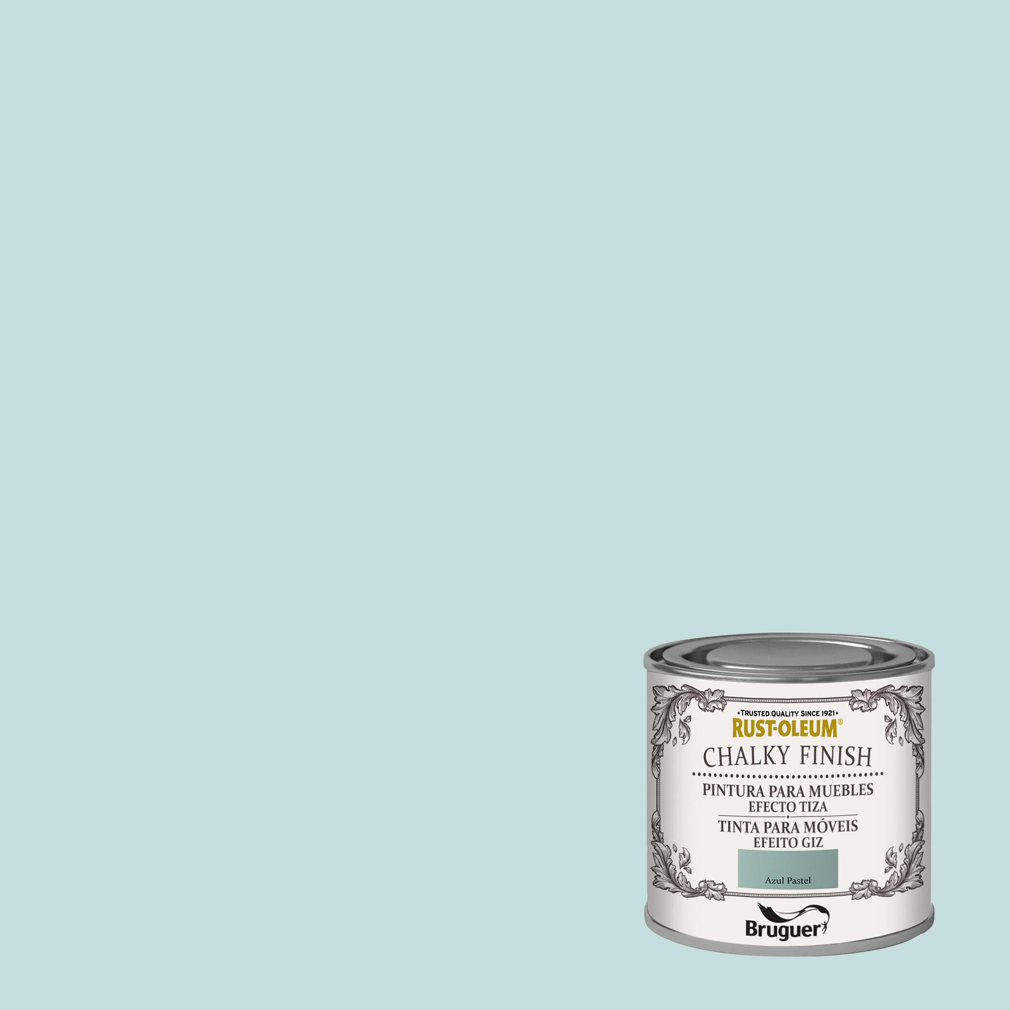 Pintura a la tiza chalky finish rust-oleum 125 ml azul pastel
