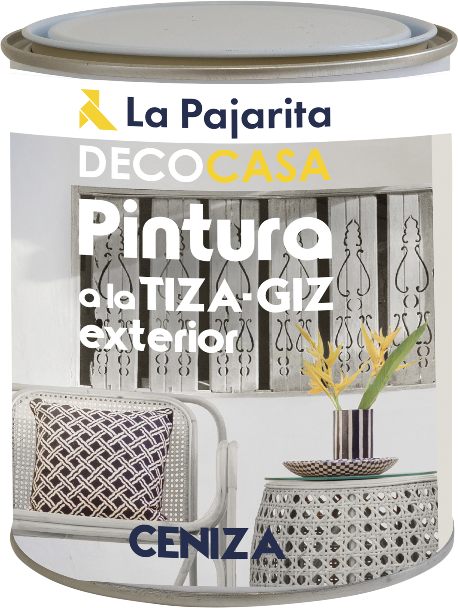 Pintura a la tiza exterior La Pajarita 750ml ceniza - 2