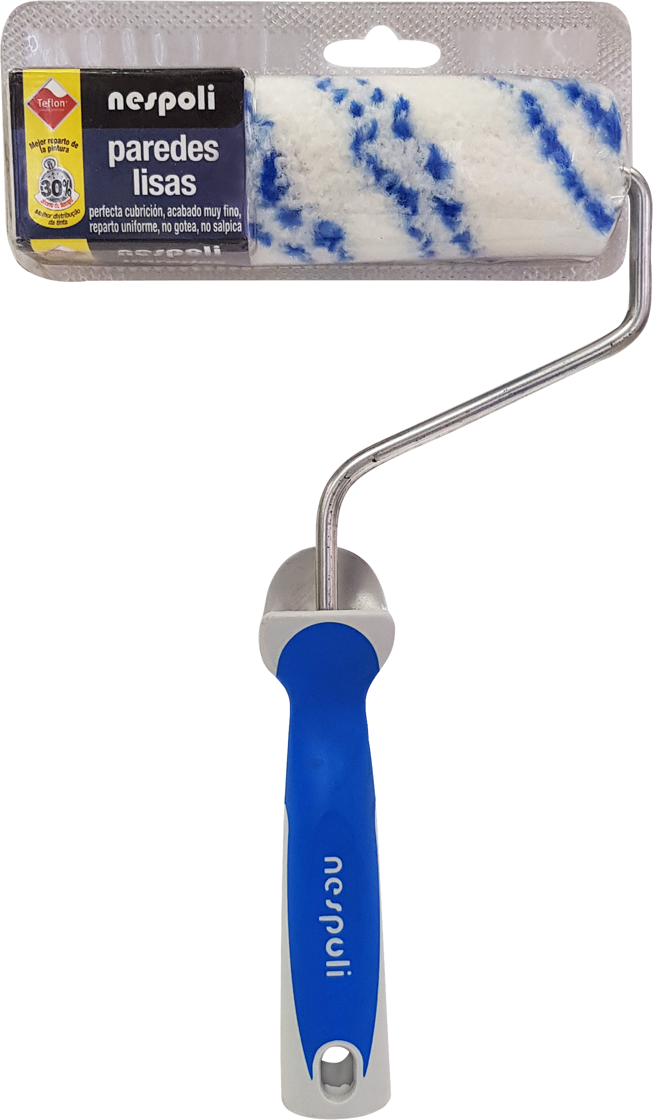 Rodillo de teflón para paredes lisas de 15 cm