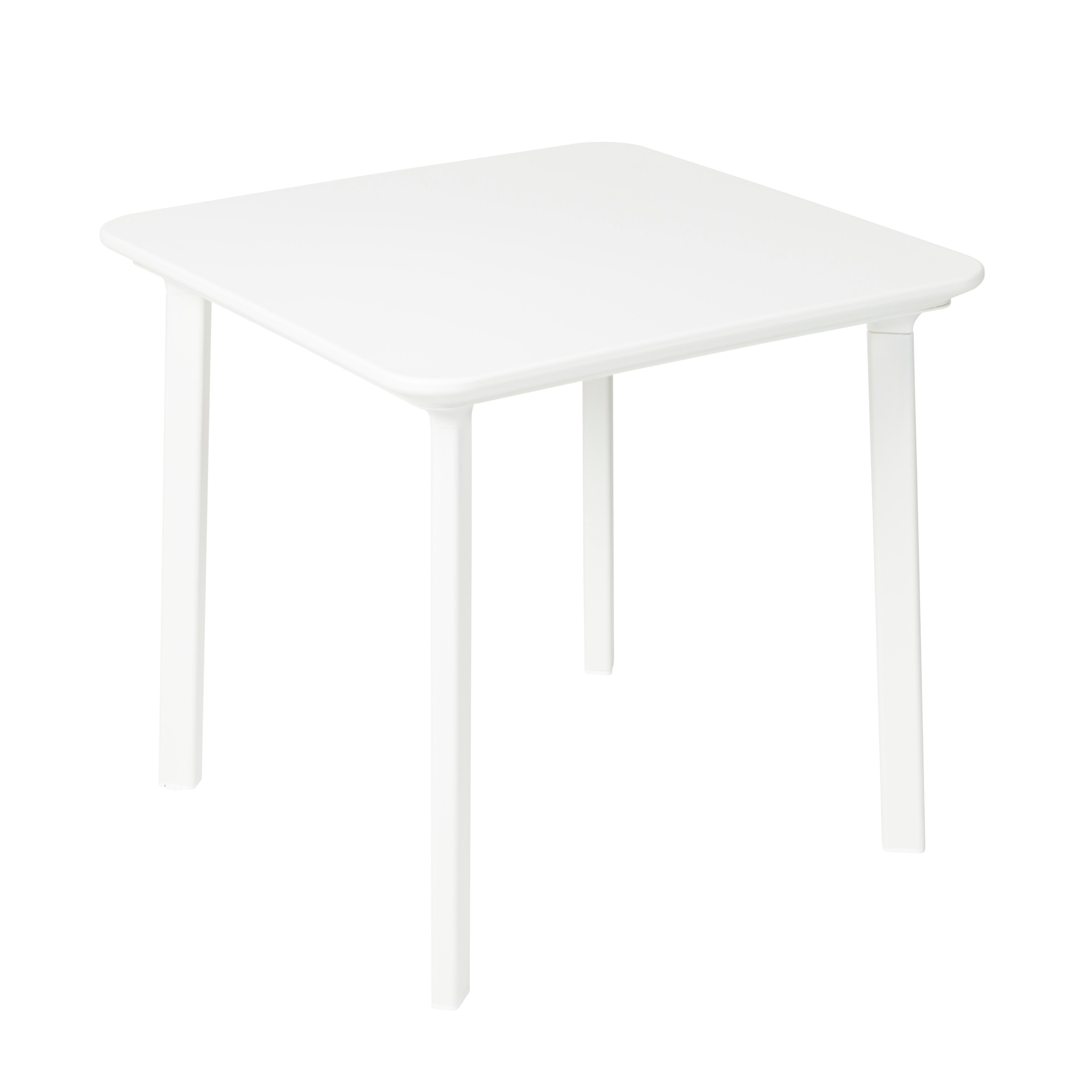 Mesa de jardín de resina italia blanca de 77x72x77 cm