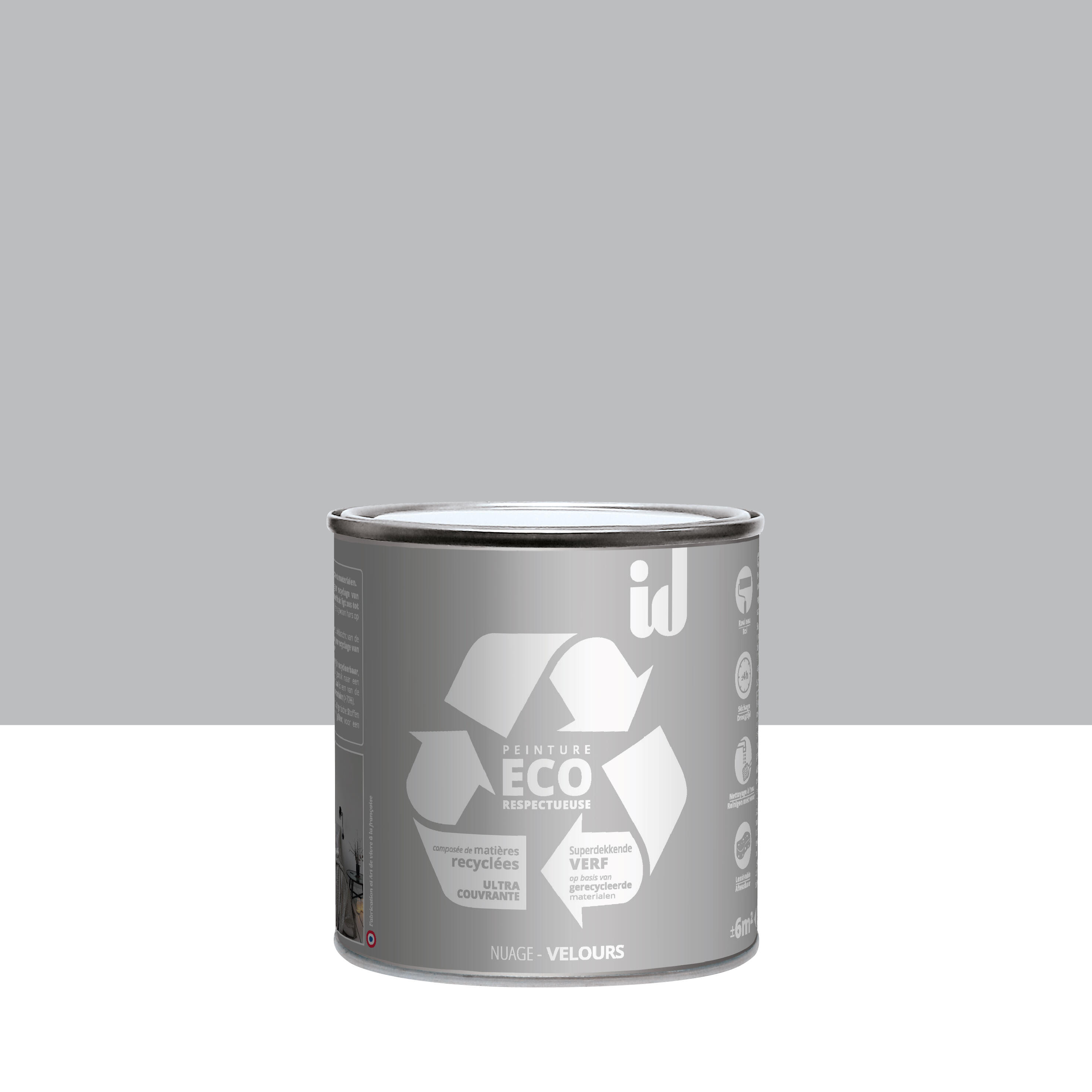 Pintura de interior eco id color nube terciopelo 500ml para paredes y mobiliario