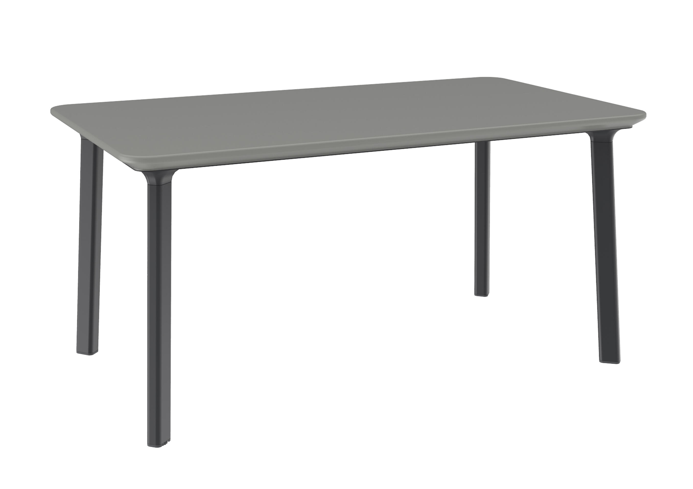 Mesa de jardín de resina italia antracita de 147x72x84 cm