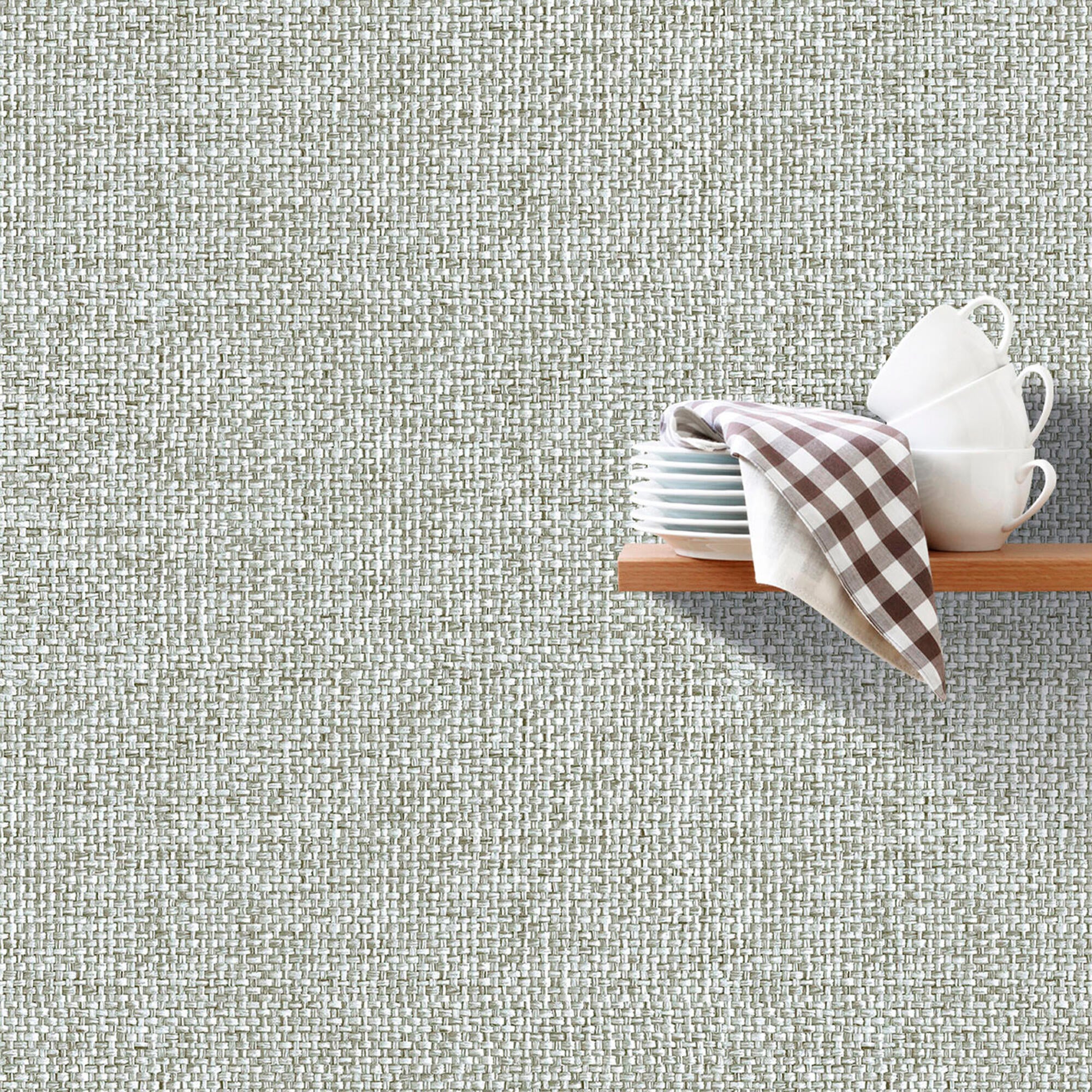 Papel pintado tnt aplicación cola en pared imitación material tnt eco 2059-6 rafia verde ich 53cmx10m limpìeza con paño húmedo