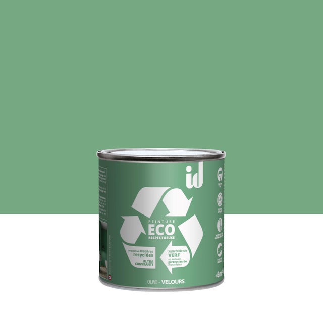 Pintura de interior Eco ID color aceituna terciopelo 500ml para paredes