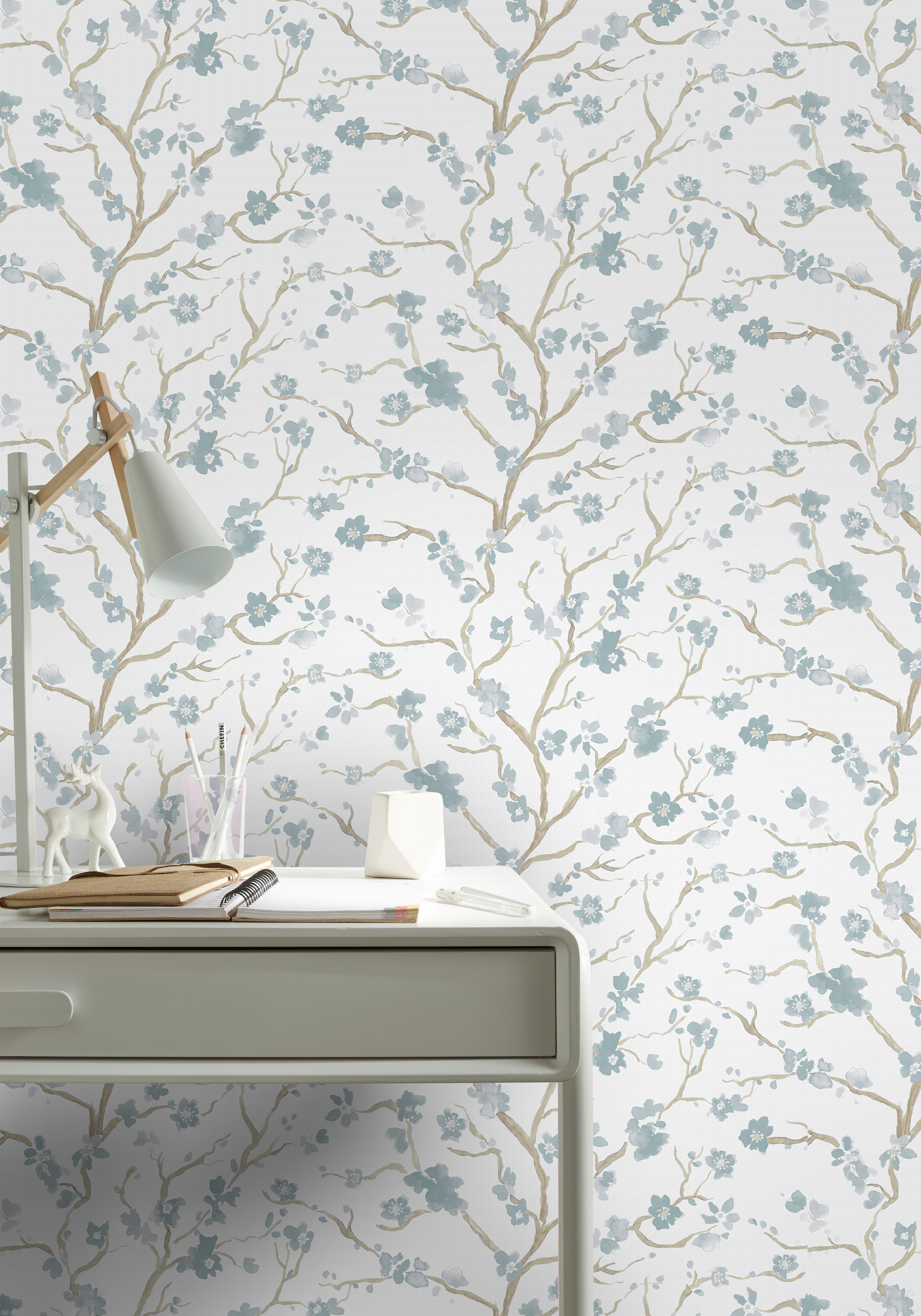 Papel pintado vinilo aplicación cola en pared Naturaleza Ushi blanco  SUPERFRESCO EASY 52cmx10.05m limpìeza con paño húmedo apto para cocinas o baños - 7