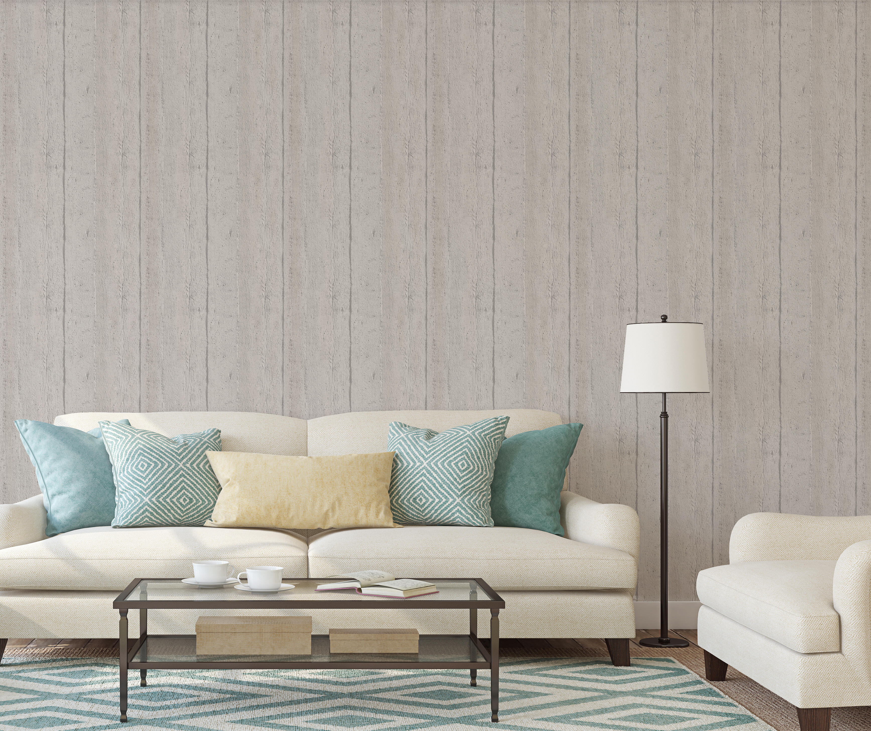 Papel pintado madera 5285 gris