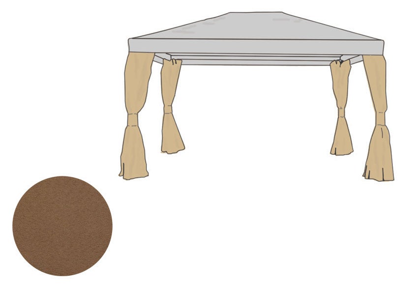 Cortina de poliéster marrón 300x400cm - 2