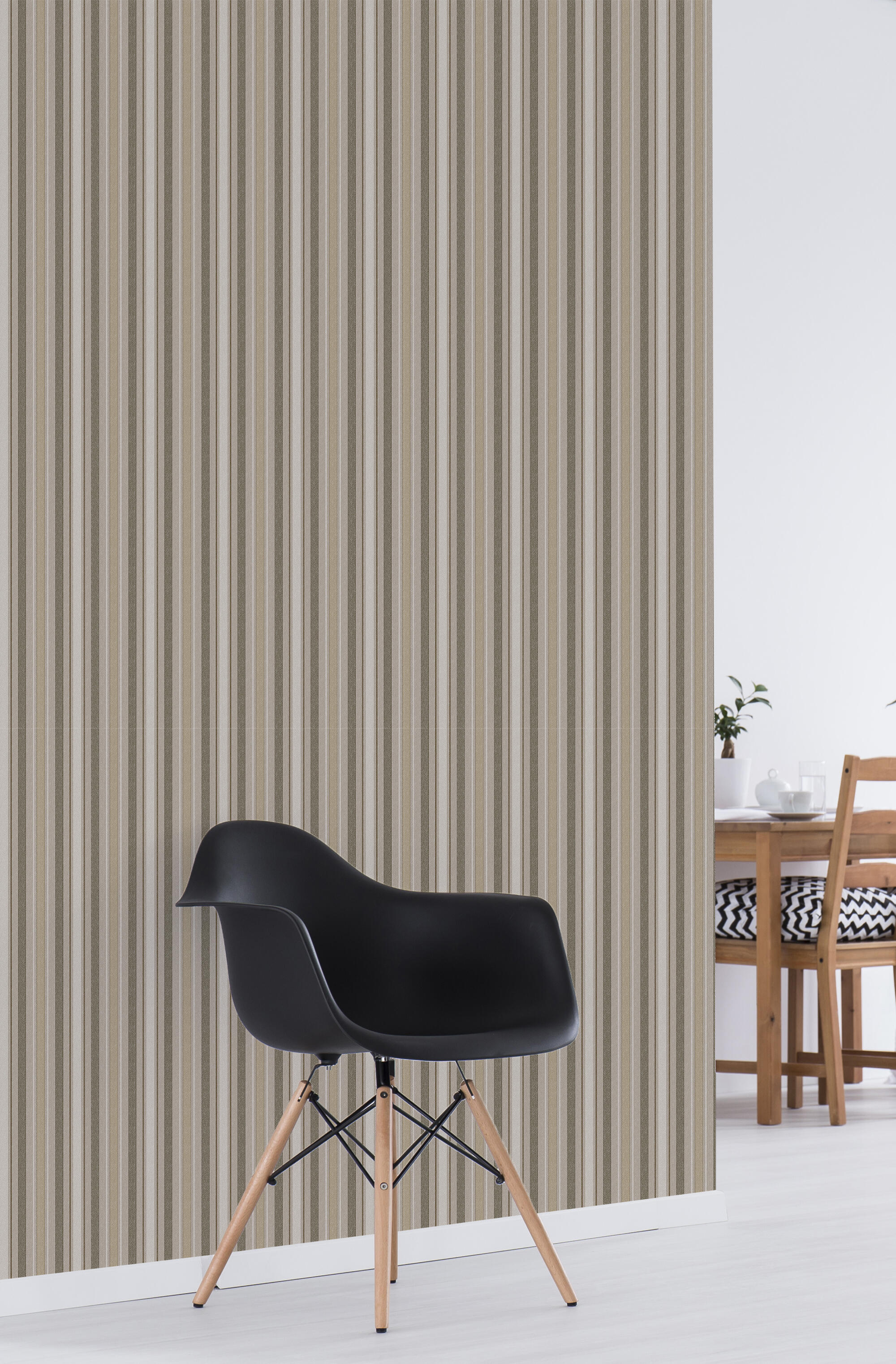 Papel pintado vinilo aplicación cola en pared raya 2363 marrón vinelus cmx10.05m limpìeza con paño húmedo