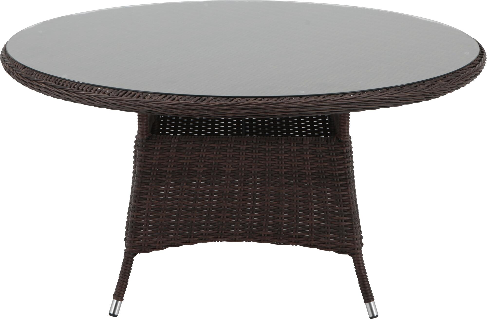 Mesa de exterior de aluminio costa rica marrón de 73x140 cm