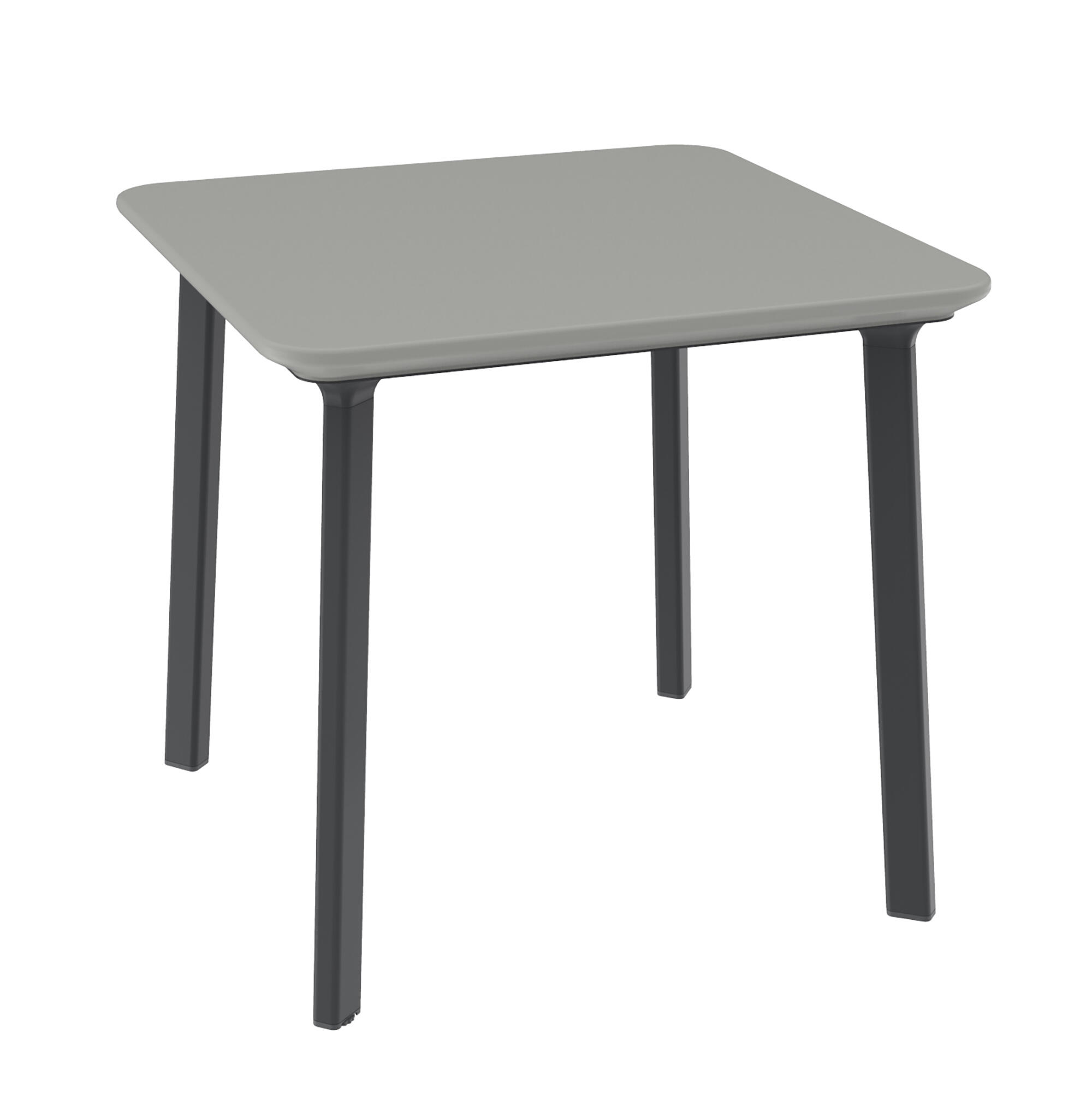 mesa de jardin de resina italia marron de 77x72x77 cm