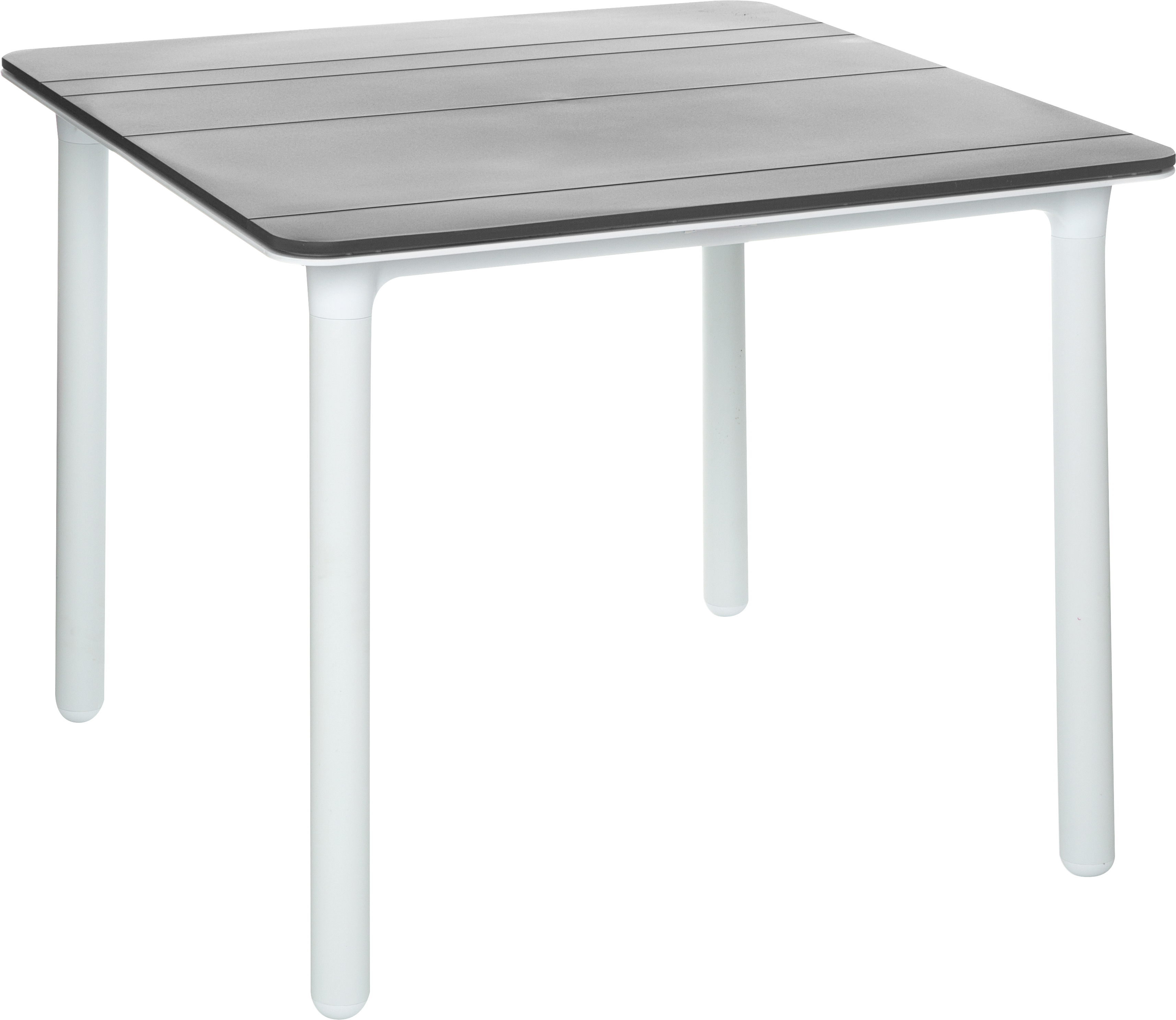 Mesa de jardín de comedor de polipropileno noa blanco de 90x74x90 cm