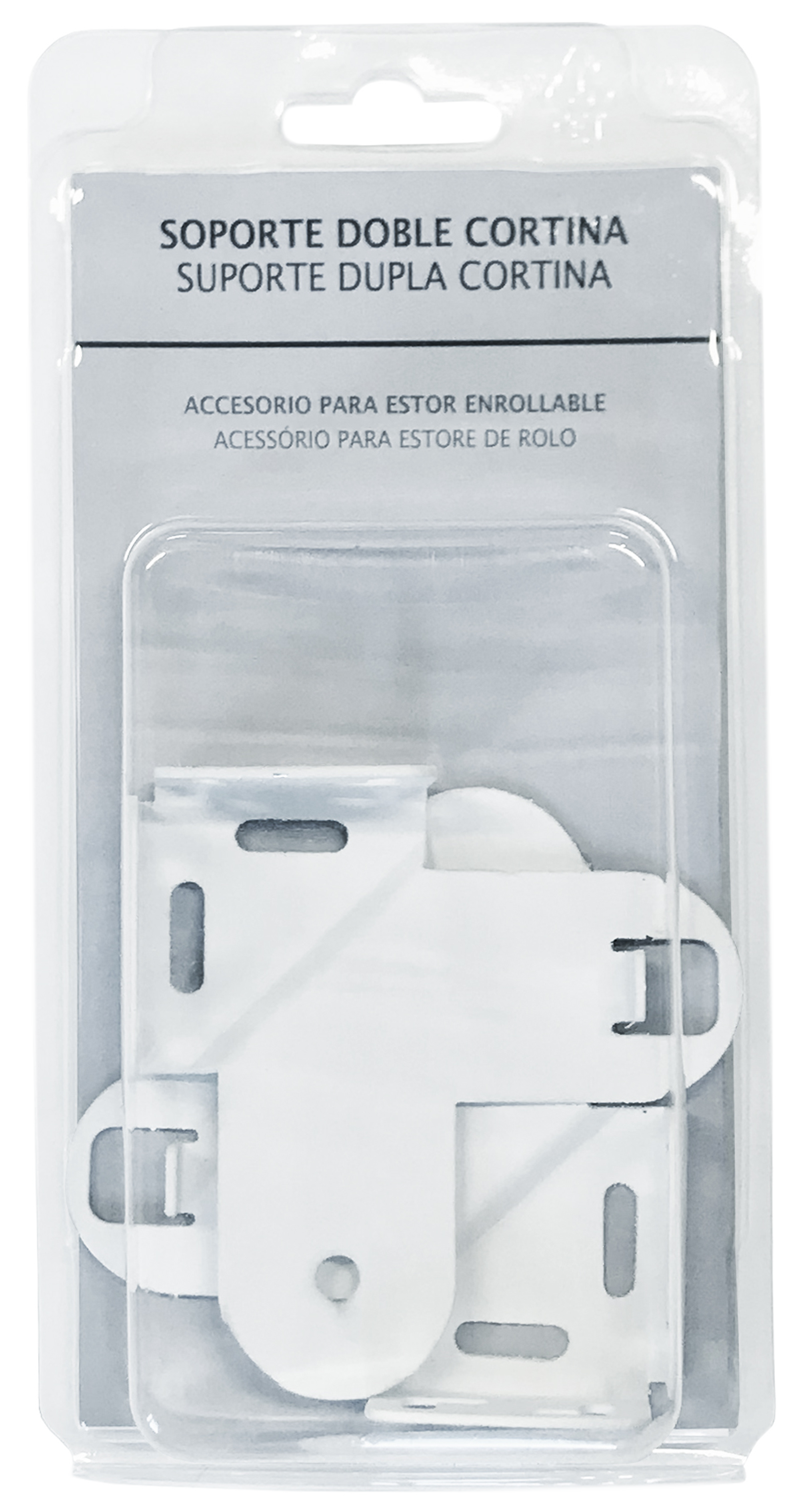 Suporte duplo para estore rolo branco - 3