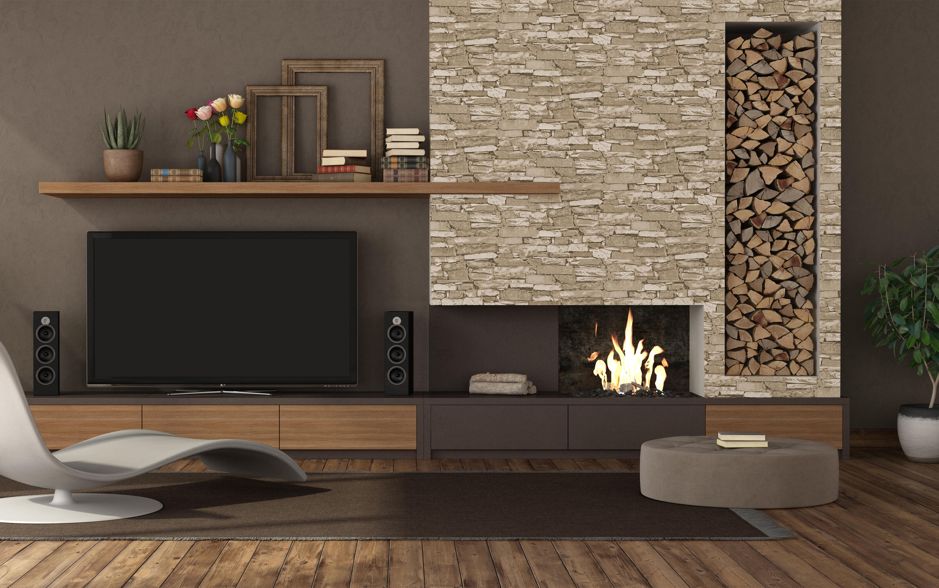 Papel pintado vinilo piedra 7834 beige