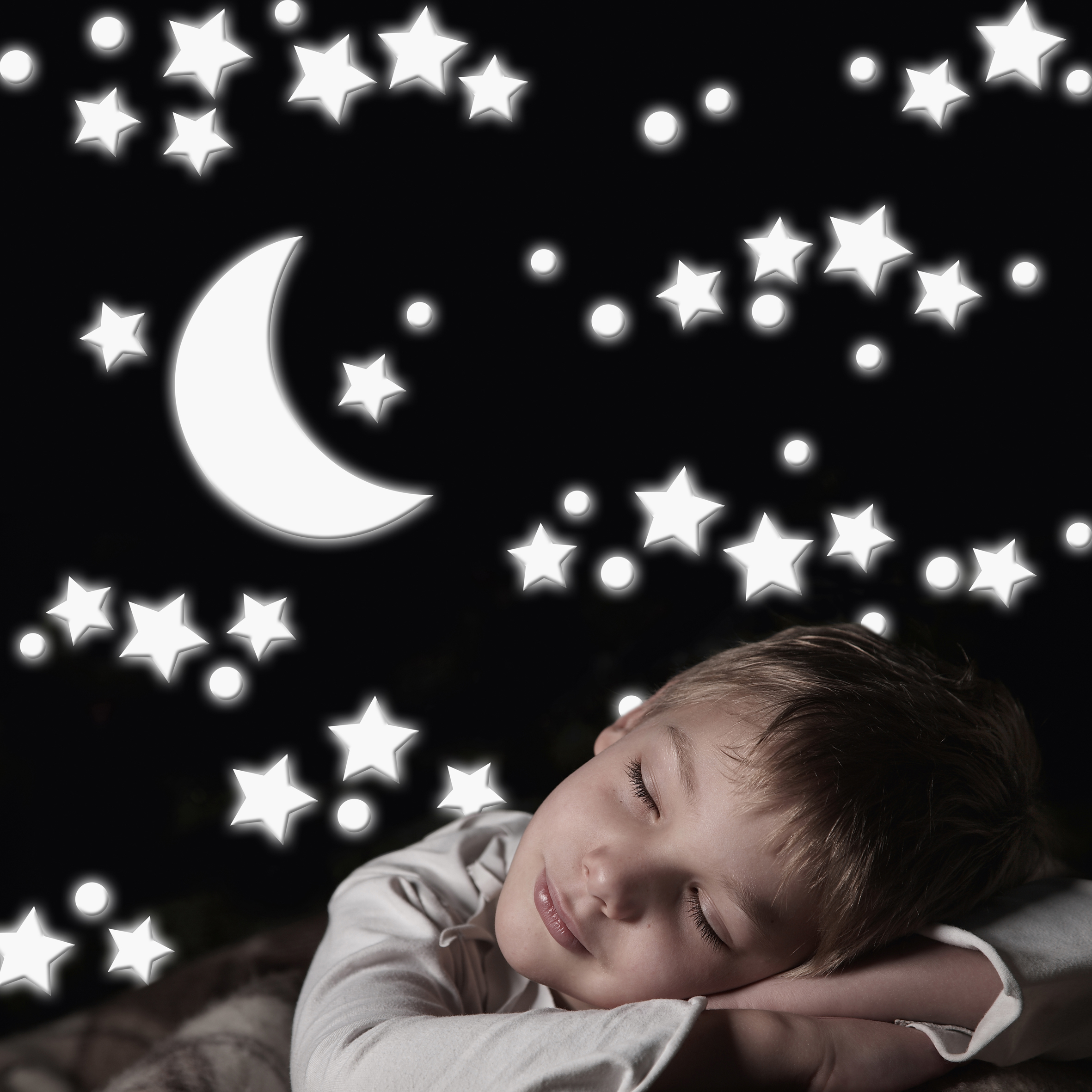 Stickers infantil foam estrellas luminosas 48x68 cm