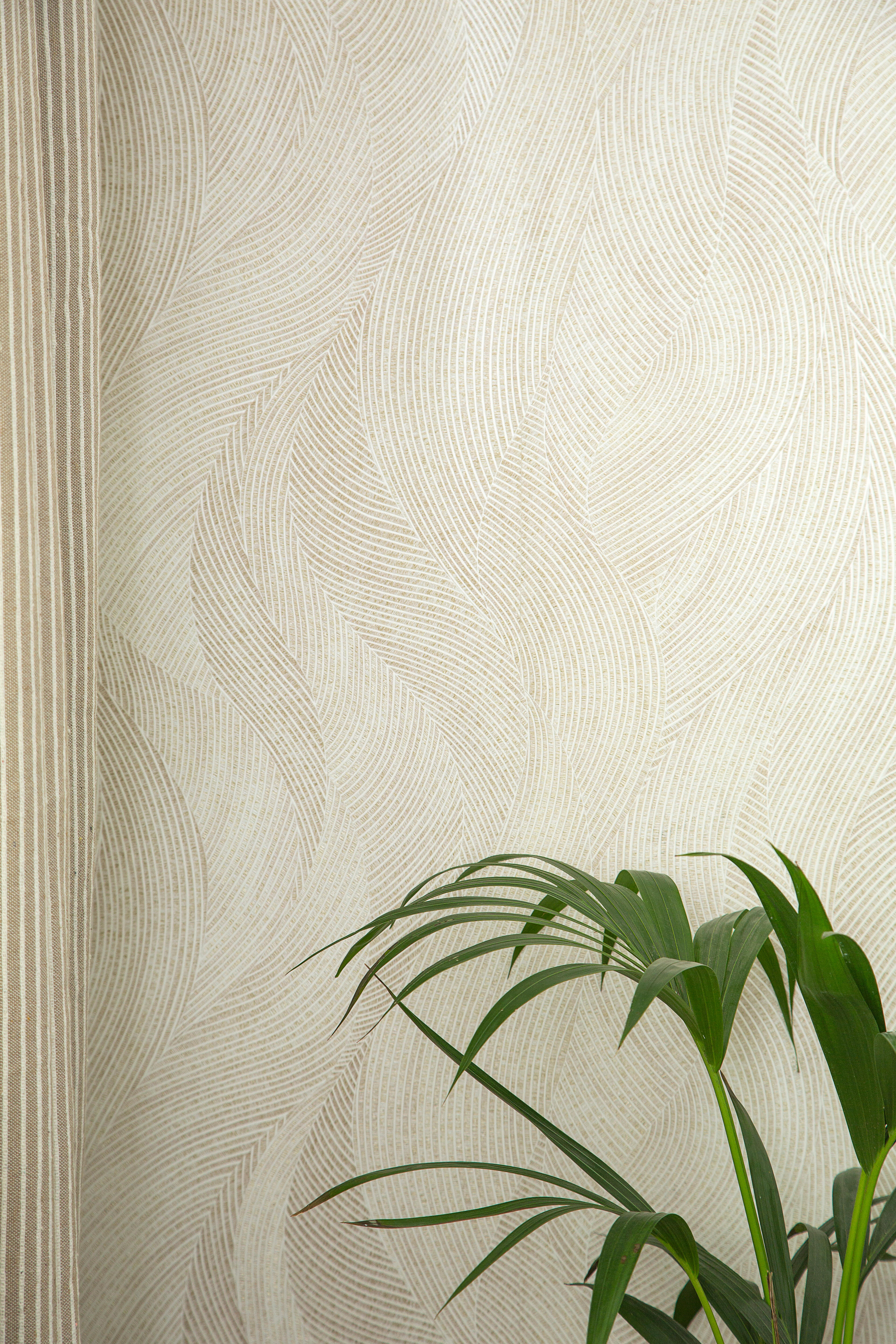 Papel pintado vinilo geométrico ondas amarillo