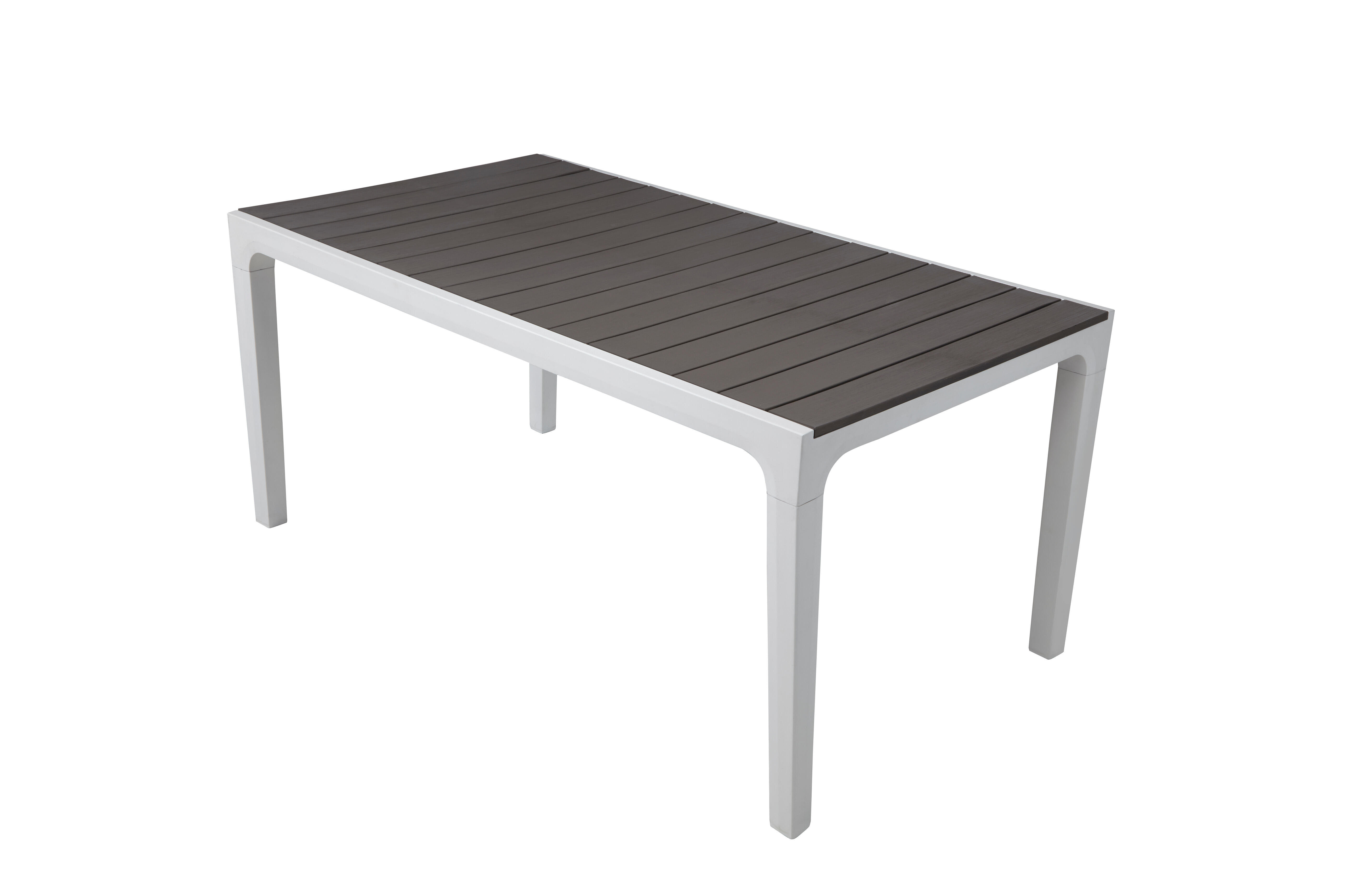 Tavolo da pranzo per giardino Harmony KETER struttura e superficie in resina marrone per 6 persone 160x90cm - 8
