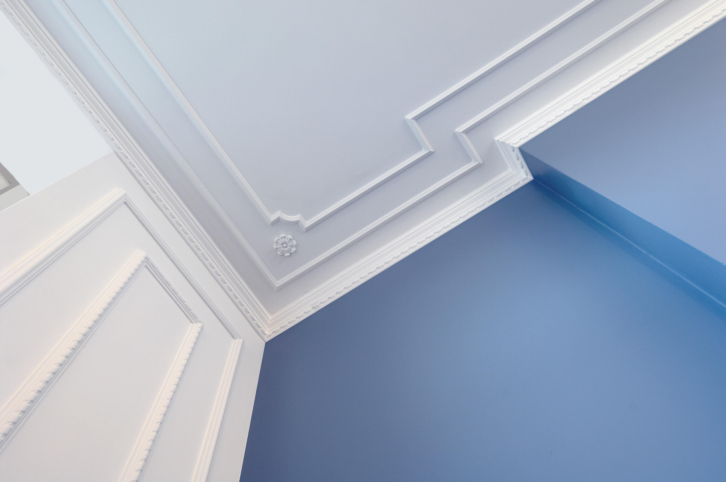 Moldura collarin de poliestireno crudo 40x40 mm x 2,0 m (ancho x grueso x largo) - 17