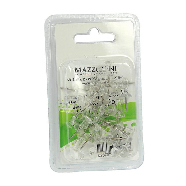 Puntina testa cilindrica Transparenti in acciaio L 2 mm x Ø 2 mm, 25 pezzi