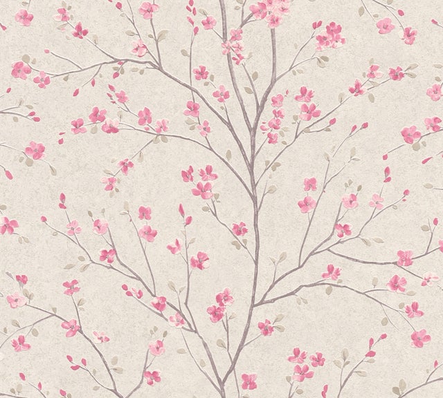 Papel de parede FLOR ROSA JAPÃO