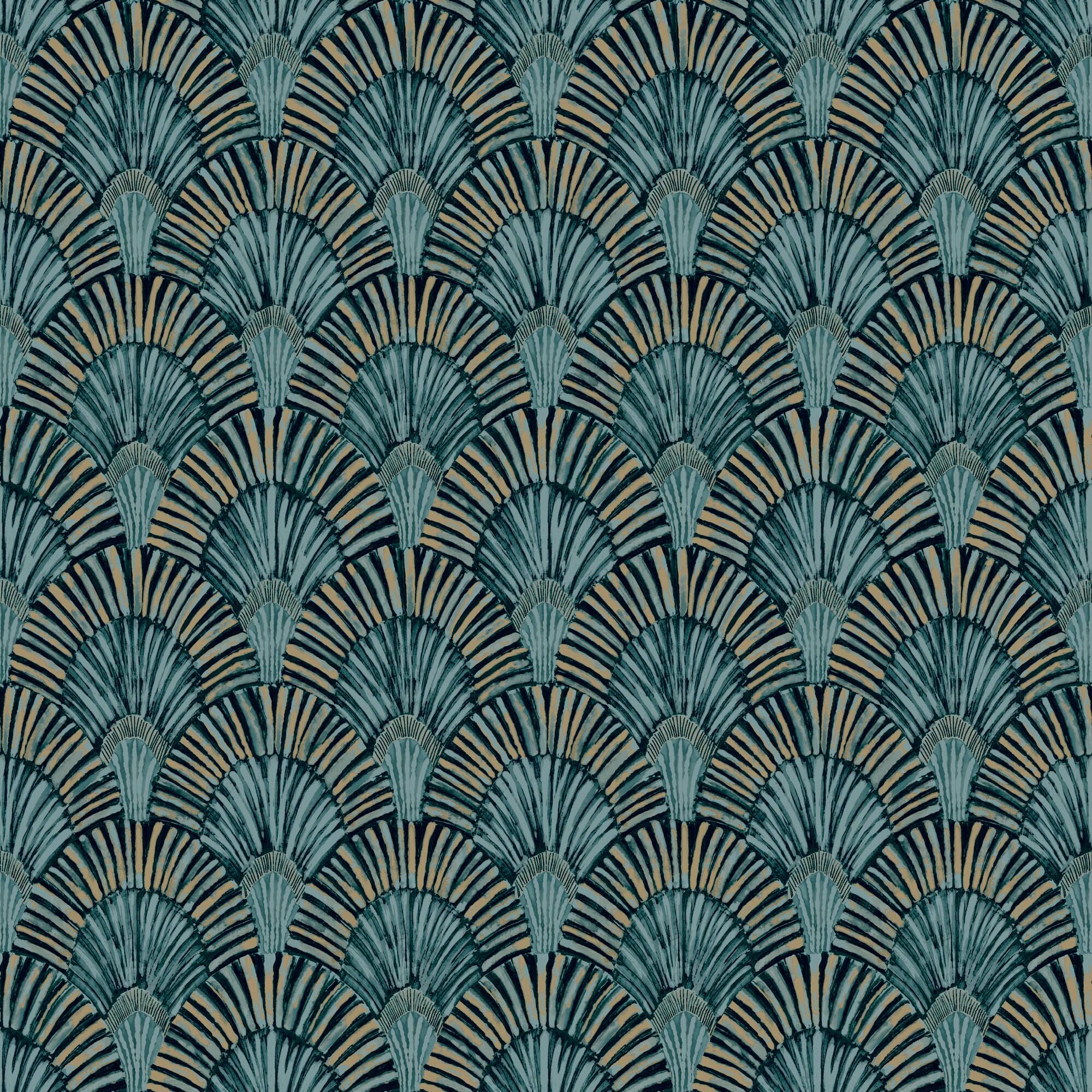 Papel pintado vinilo abstracto azul