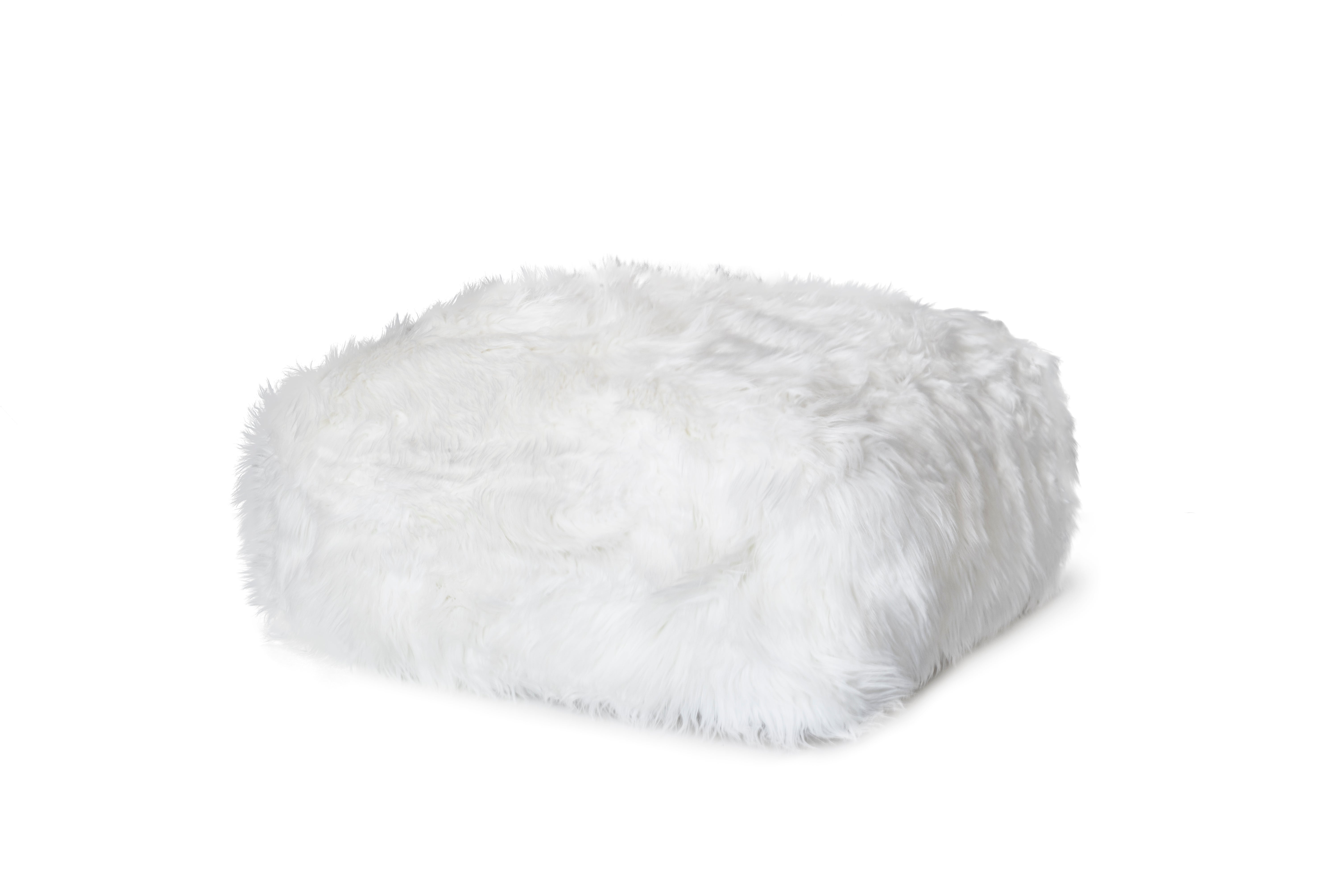 Puff decorativo skin blanco 60x25cm