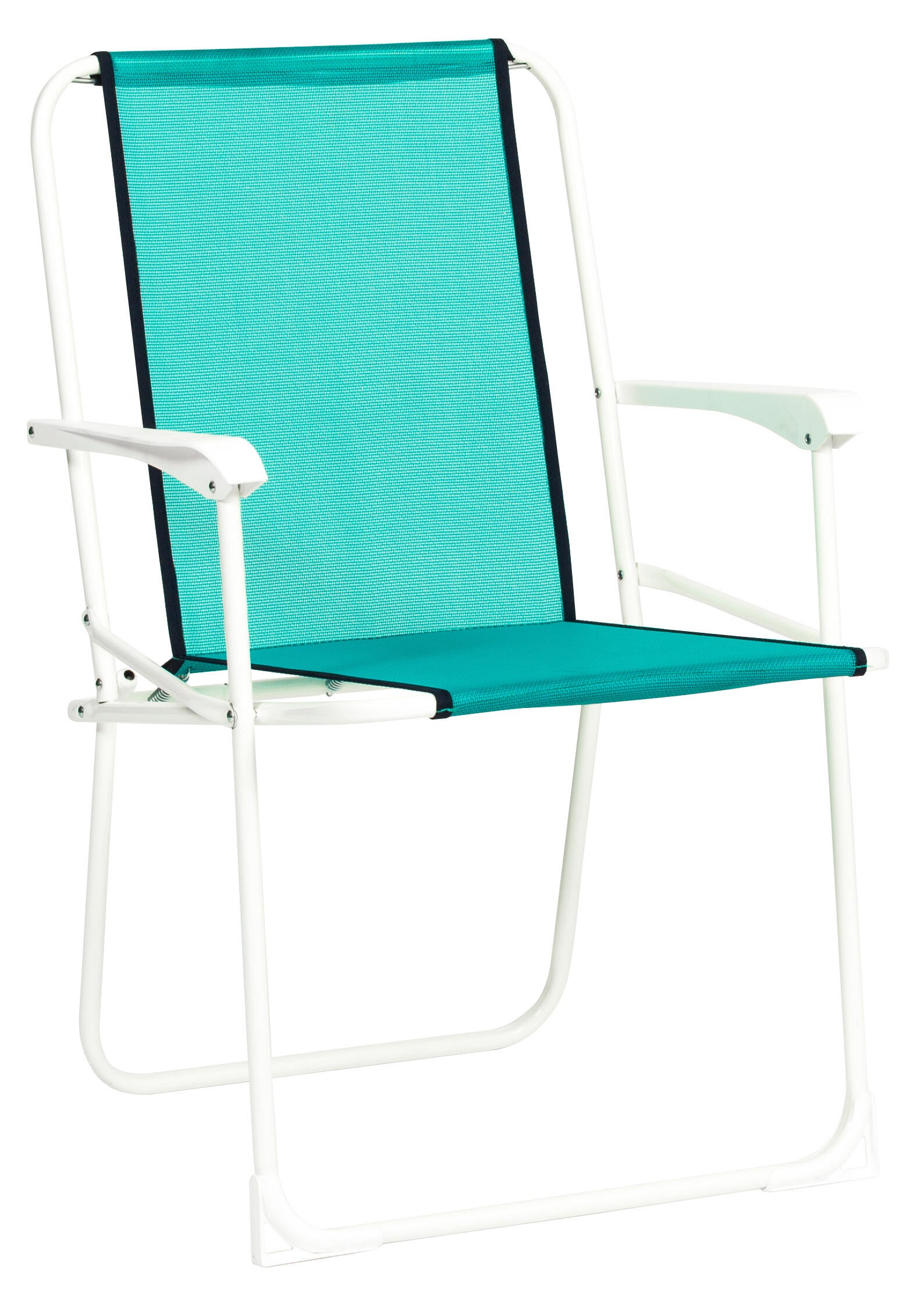 silla de playa fibreline de hierro turquesa