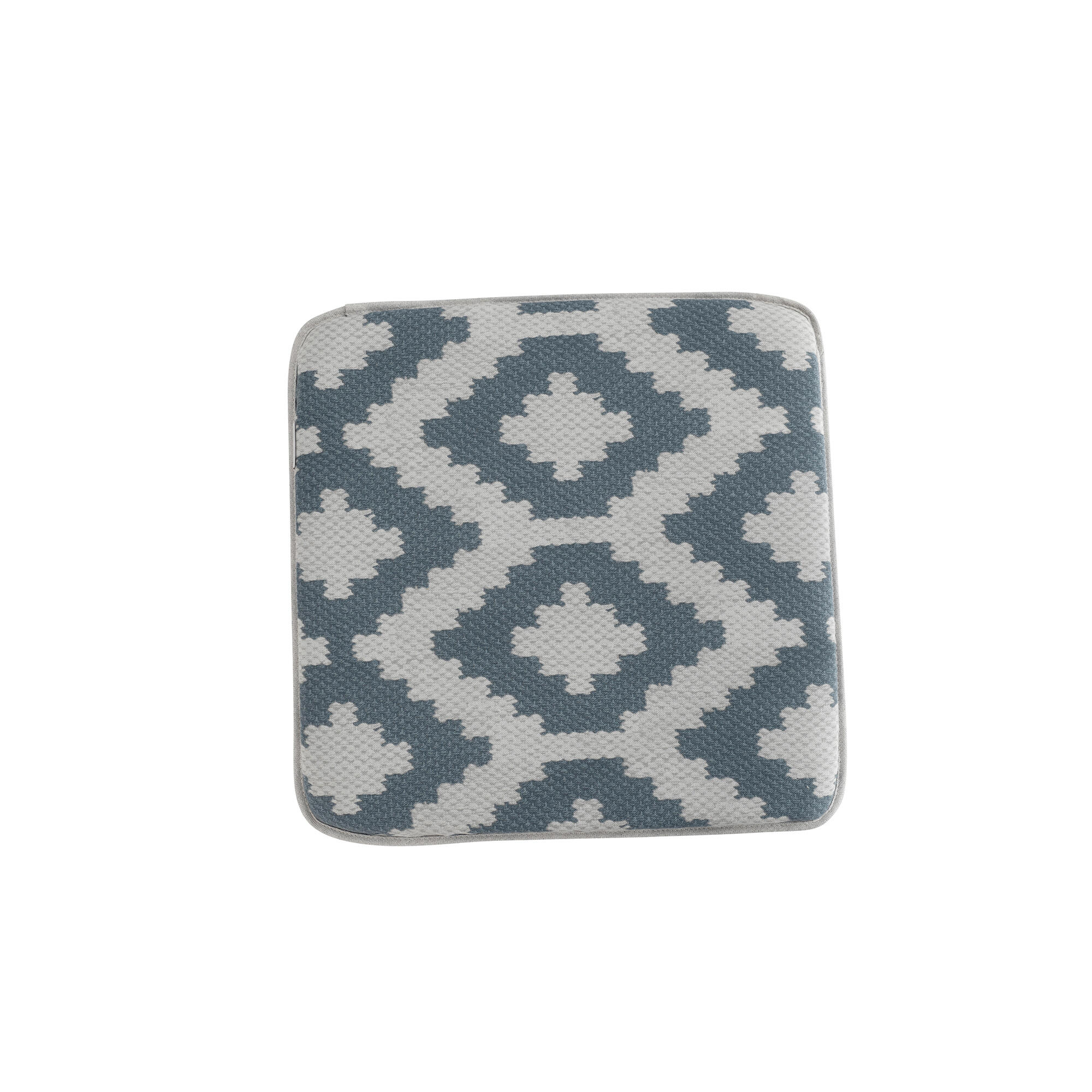 Almofada para cadeira 41X41CM LOSANGO AZUL - 2