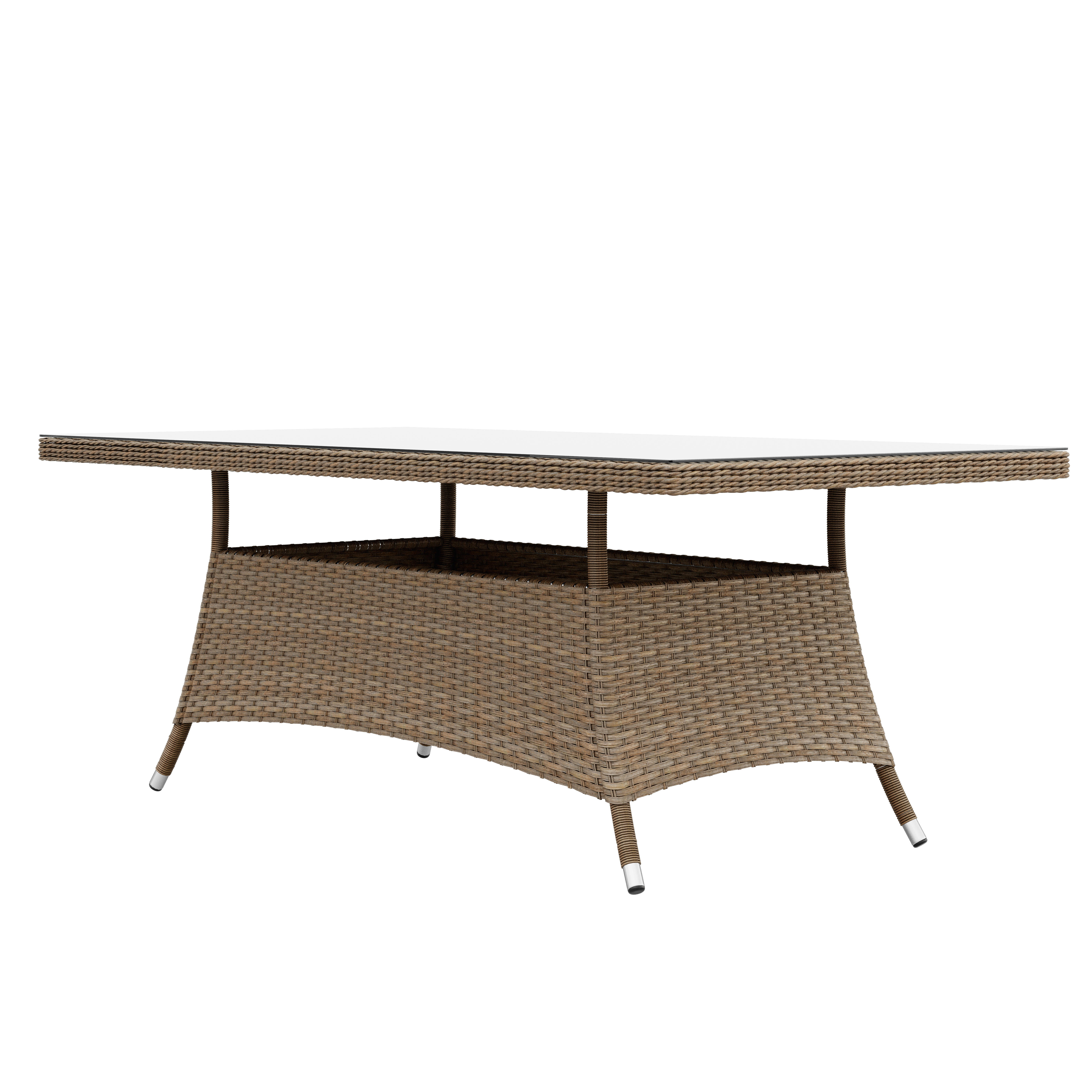 Mesa de jardín de comedor de aluminio palermo marrón de 100x73x100 cm