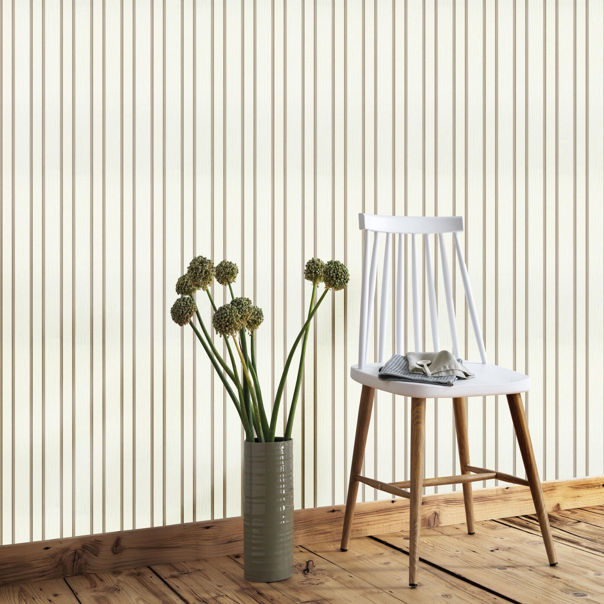 Papel pintado vinilo geométrico rayas 8414 beige