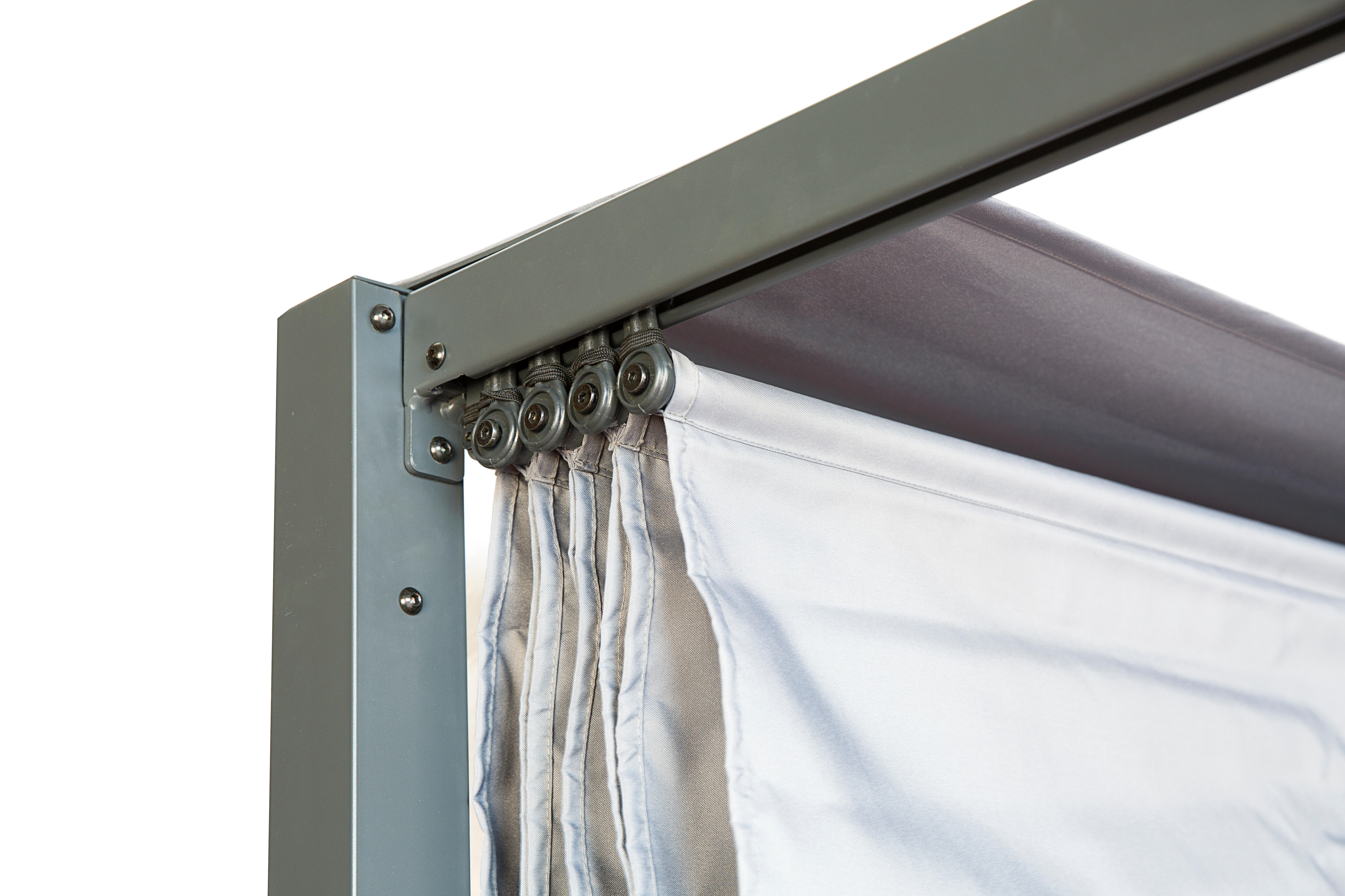 Pérgola de acero NATERIAL Horali gris 297x297 cm - 3