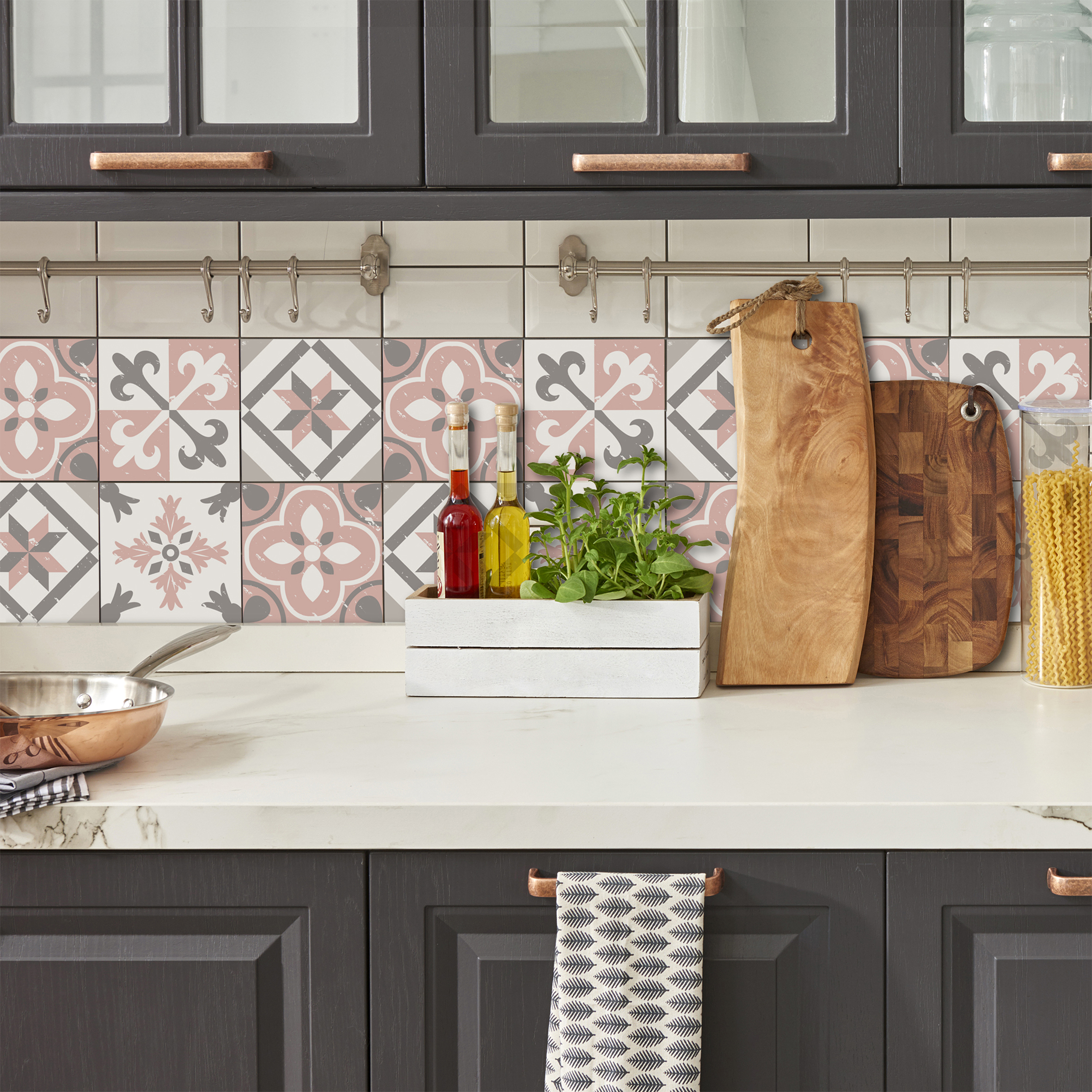 Sticker decorativo azulejos pink