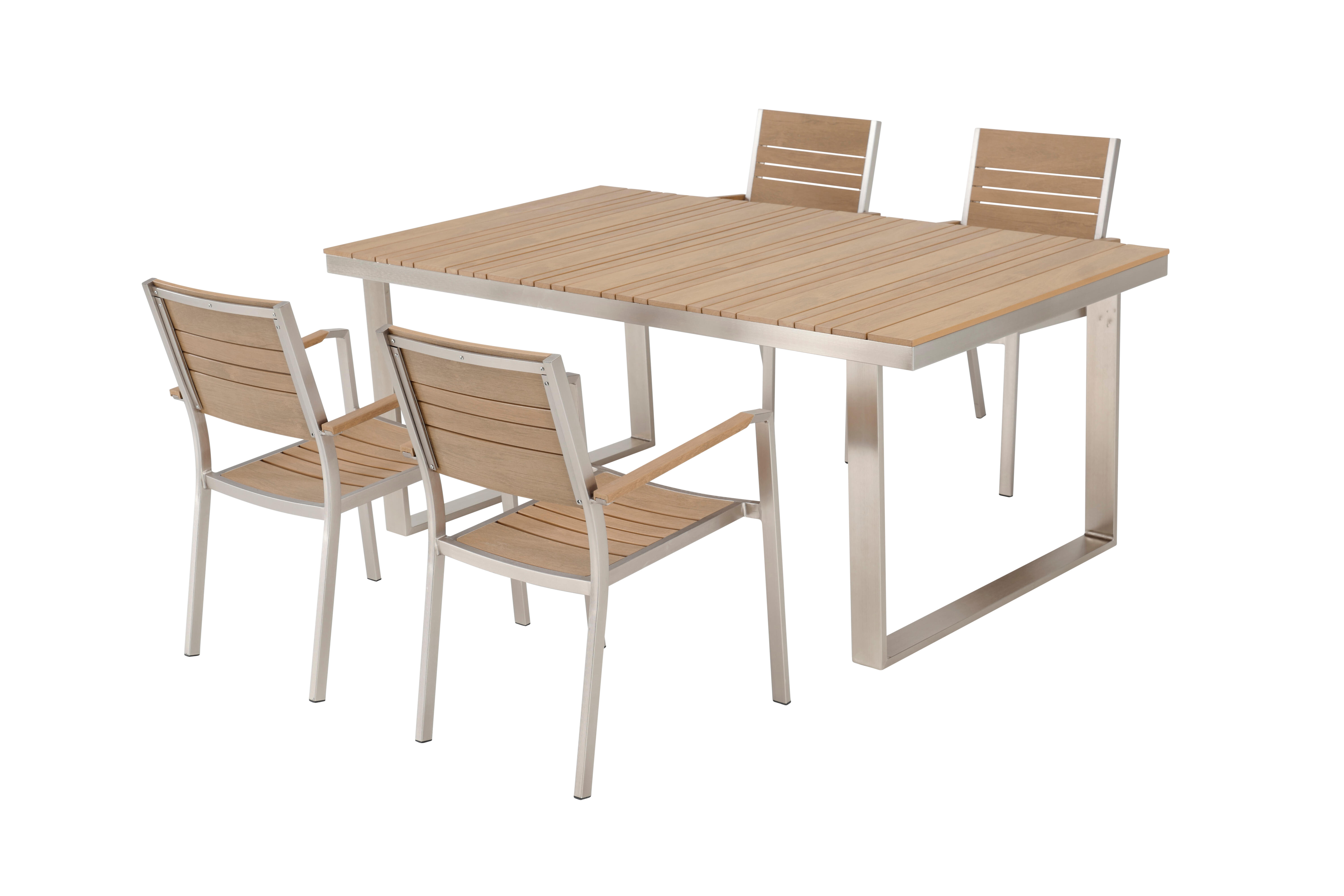 Cadeira de alumínio NATERIAL MENORCA 57X55CM POLYWOOD - 12