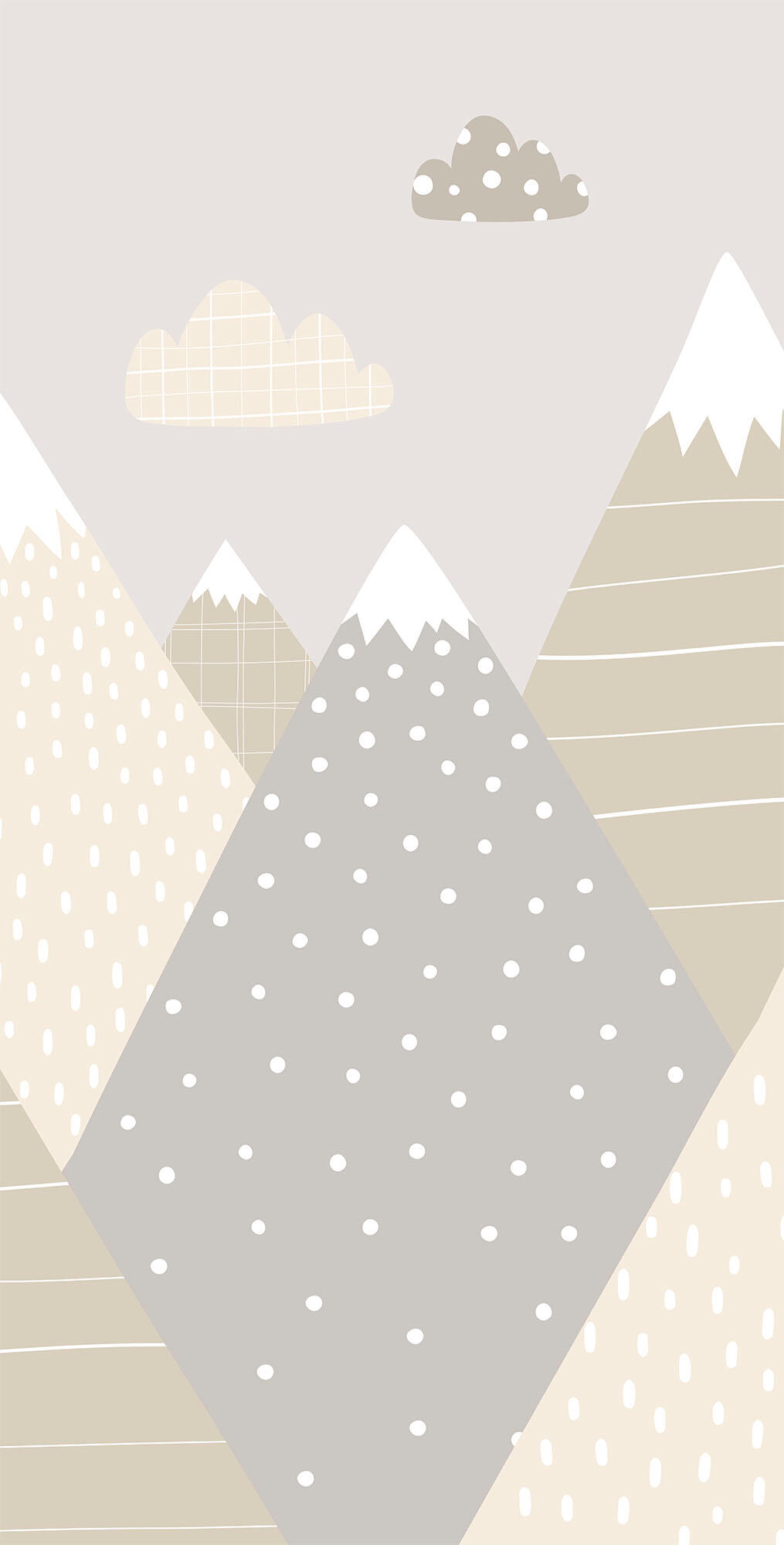 Mural adhesivo textil liso limpieza con paño húmedo infantil Climb marrón 132 x 260 cm MOTIF - 4